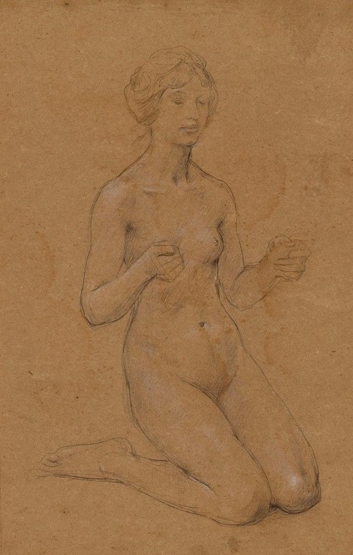 Femme nue agenouillée by Luc-Olivier Merson