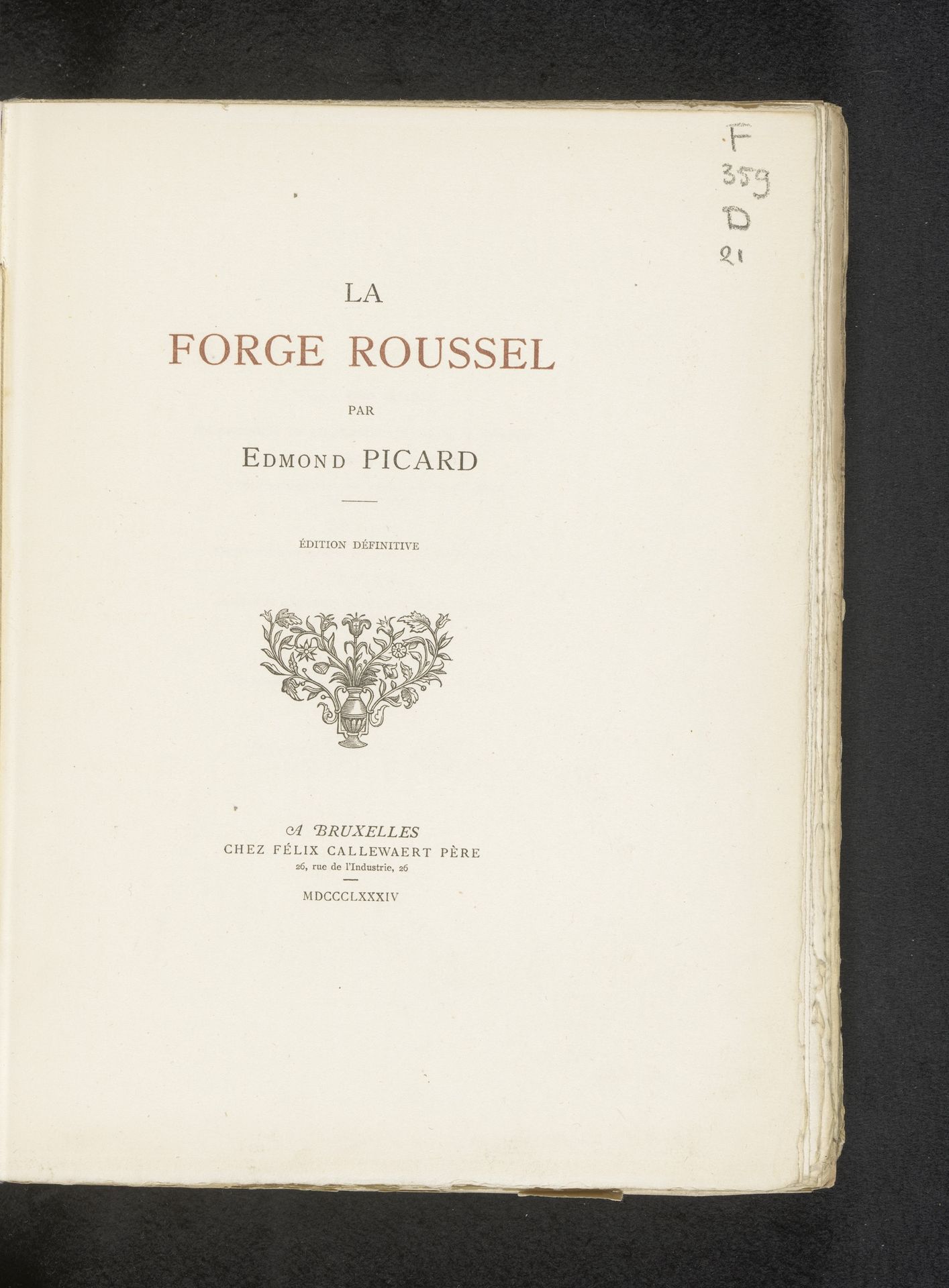La forge Roussel by Edmond Picard