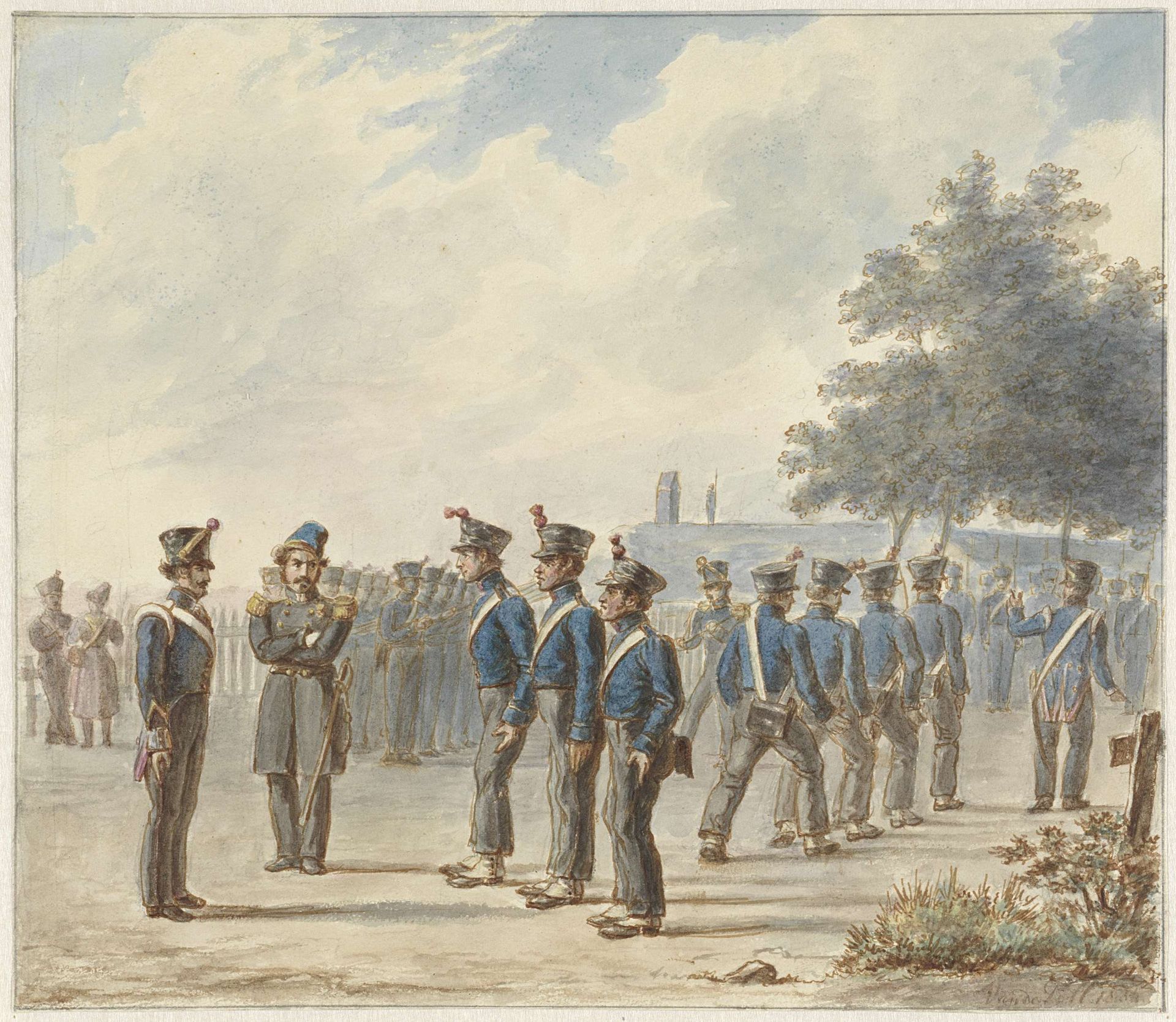 Plattelandsschutterij, 1830 by Gerret Jasink van de Poll