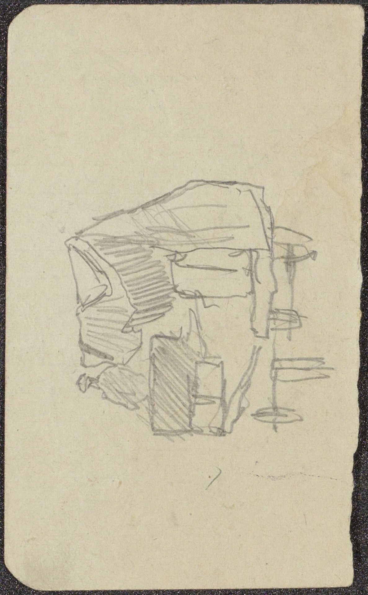 Figuur op een zwaar beladen wagen by George Hendrik Breitner