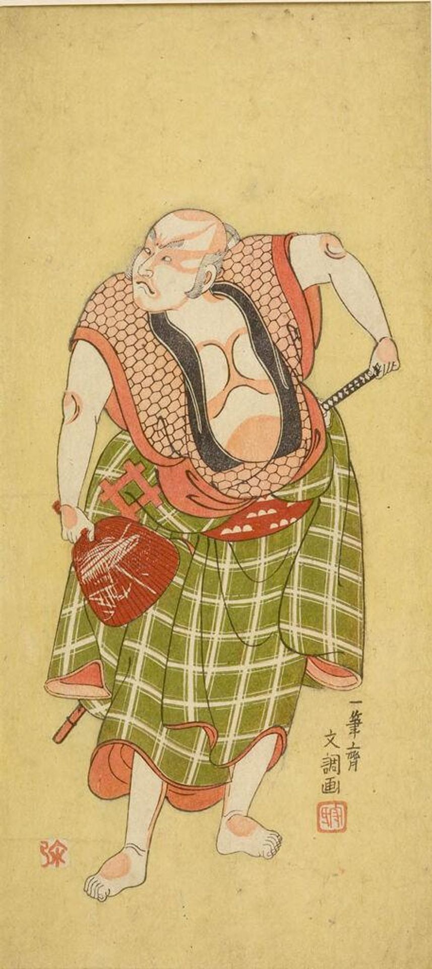 Actor by Ippitsusai Bunchō  一筆齊文調