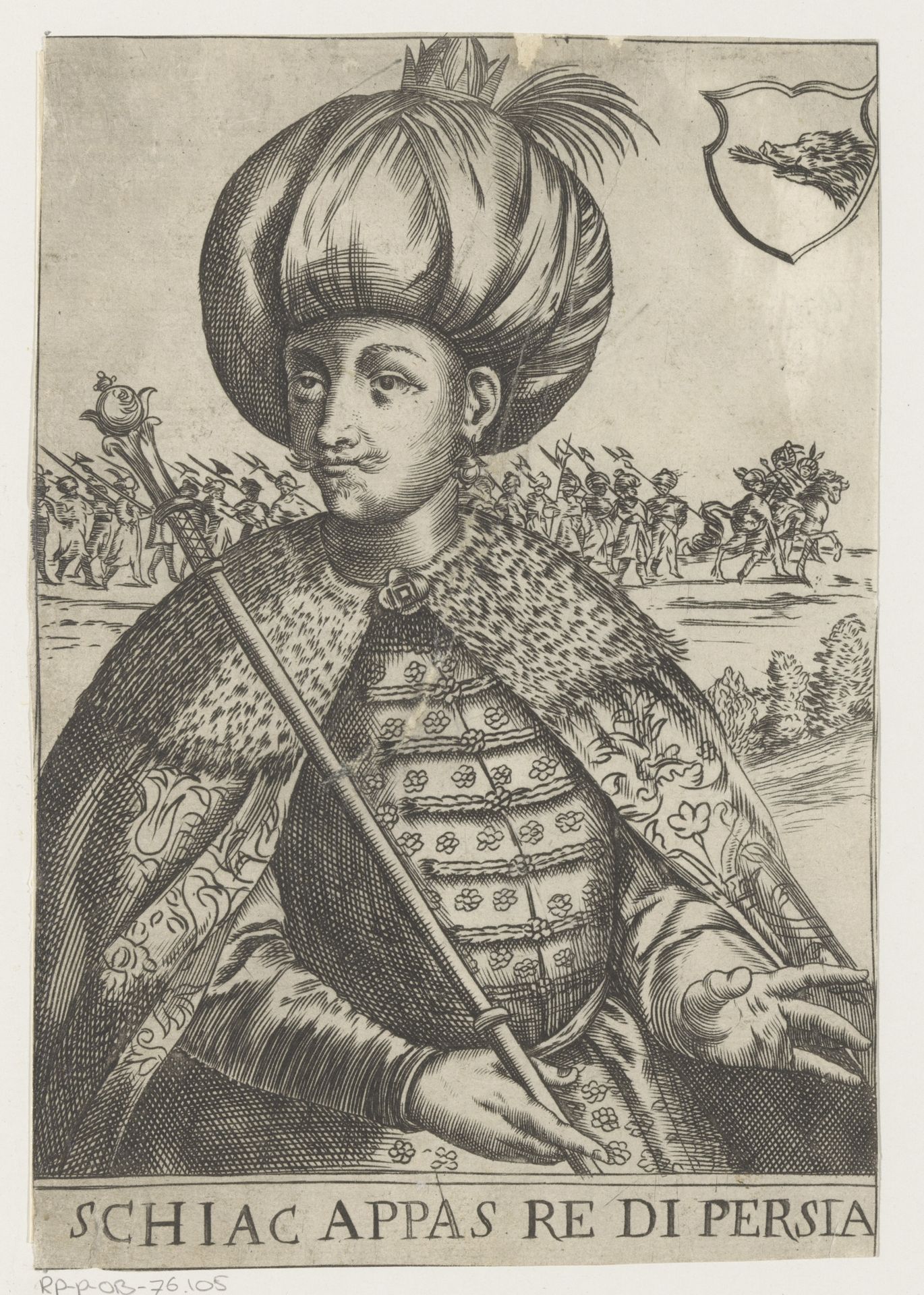Portret van Abbas I, sjah van Perzië by Anonymous