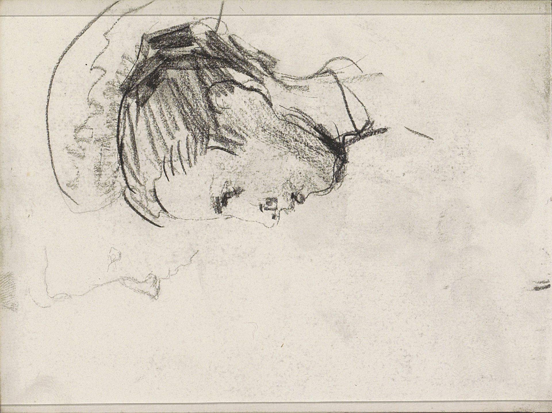 Hoofd van een jonge vrouw, in profiel by Isaac Israels