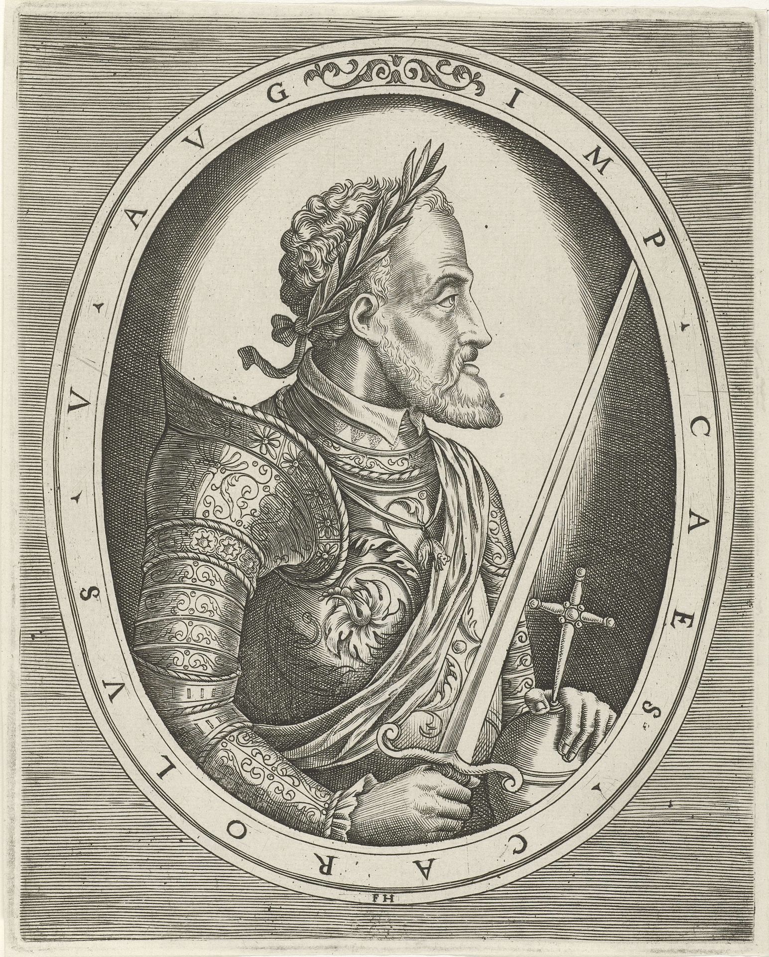 Portret van Karel V van Habsburg by Frans Huys