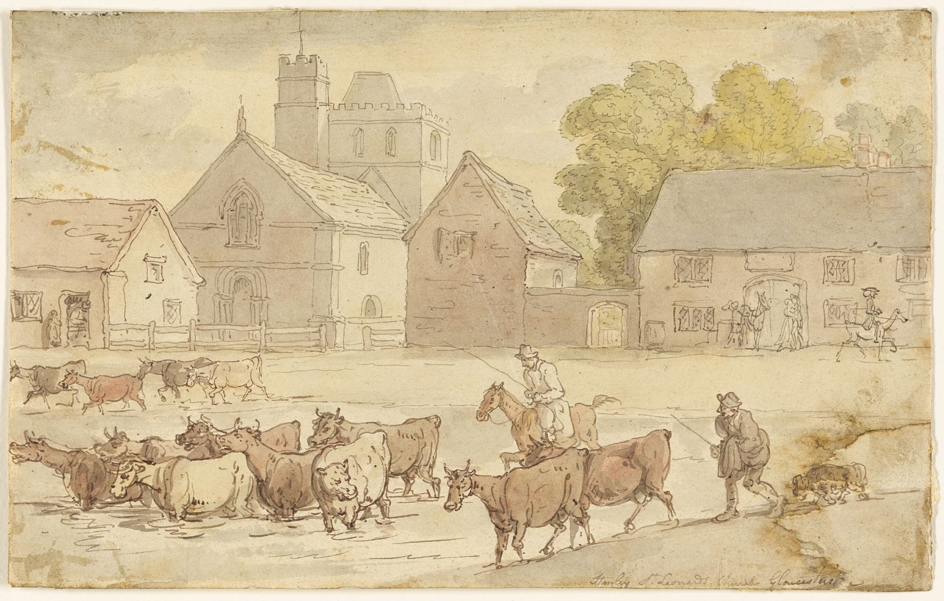 Stanley St. Leonard Church, Gloucestershire by Thomas Rowlandson