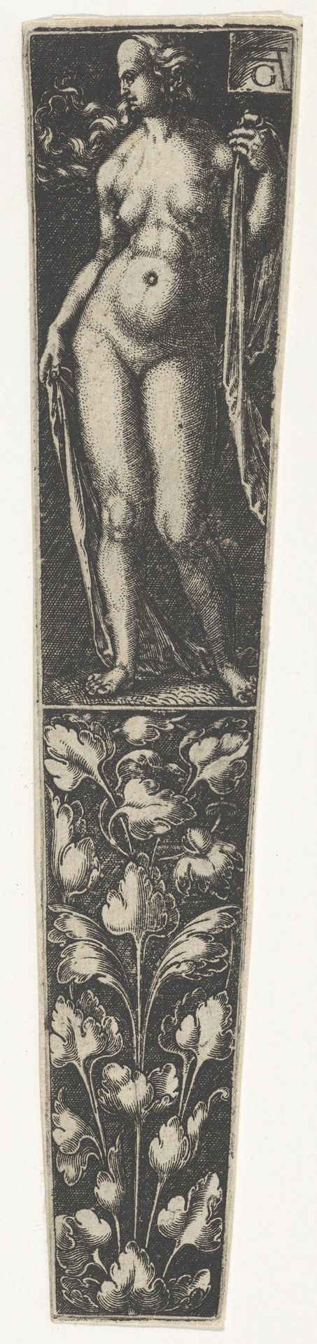 Dagger Sheath with a Nude Woman Above by Heinrich Aldegrever
