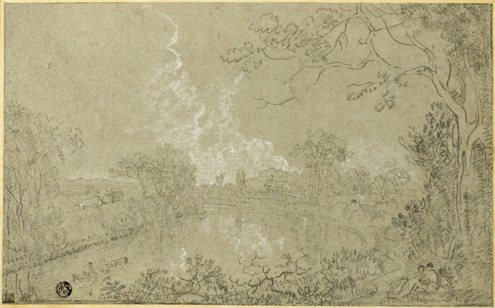 Banks of the River Dee near Eaton Hall, Cheshire by Richard Wilson