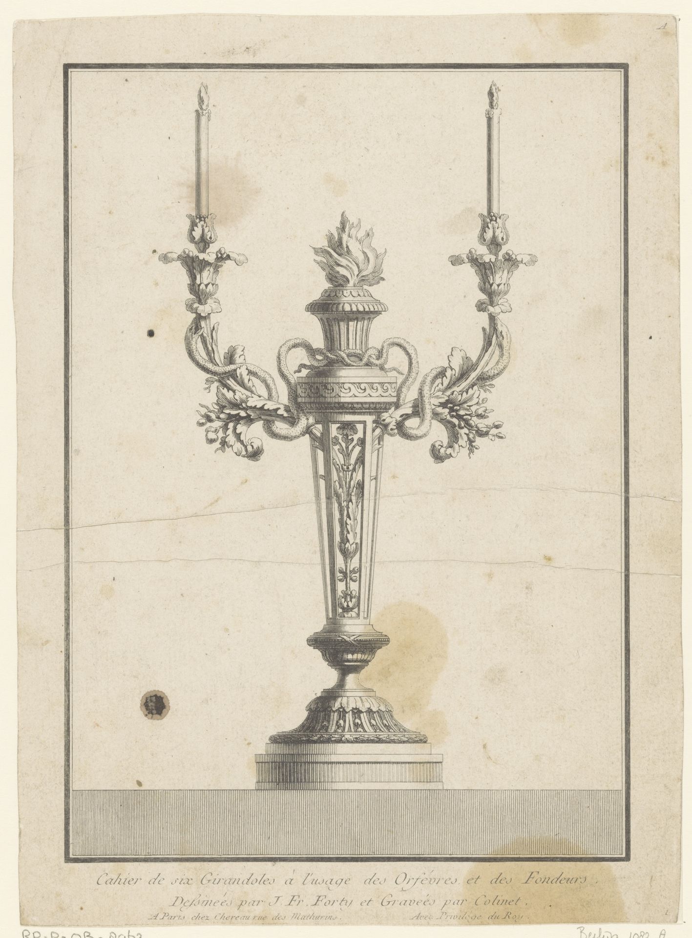 Girandole met slangen by A. Colinet
