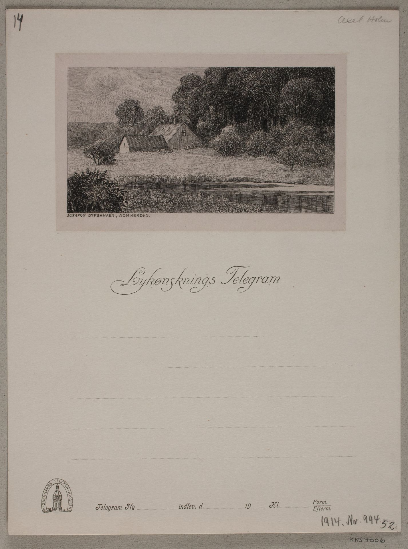 Udenfor Dyrehaven. Sommerdag by Axel Holm
