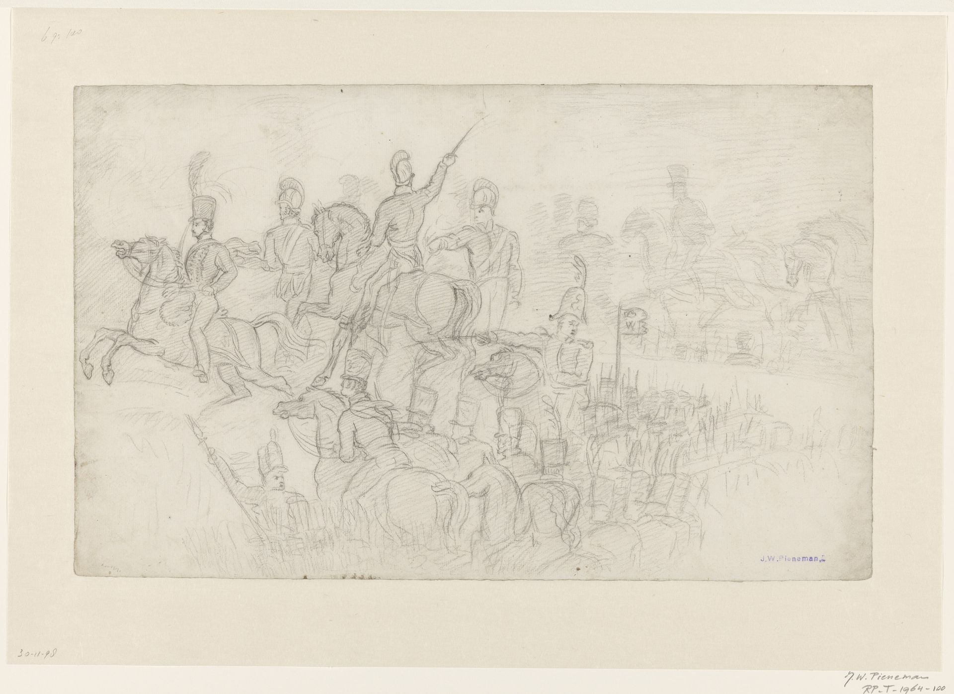 Detail uit het schilderij De Slag bij Waterloo by Jan Willem Pieneman