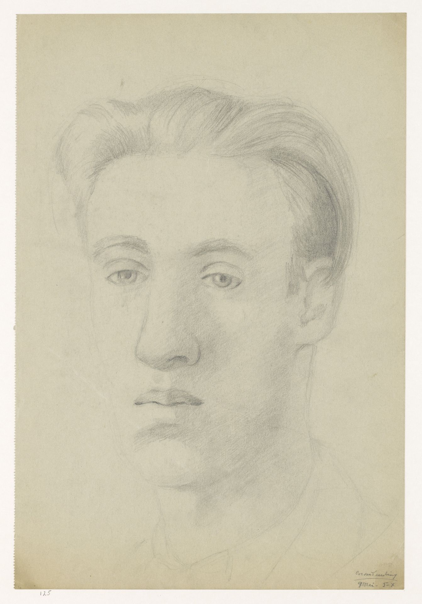 Zelfportret, 9 mei by Cor van Teeseling
