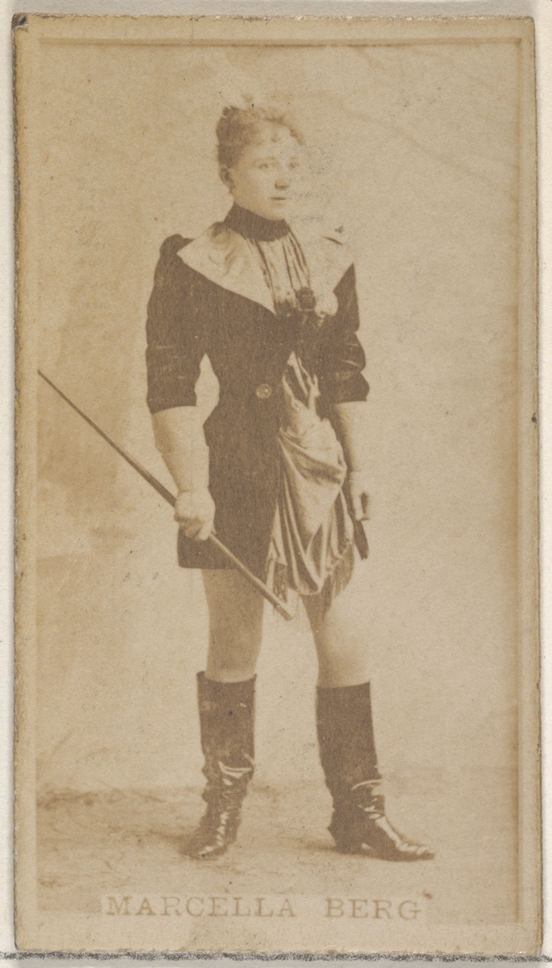Marcella Berg, from the Actors and Actresses series (N45, Type 8) for Virginia Brights Cigarettes by Allen & Ginter