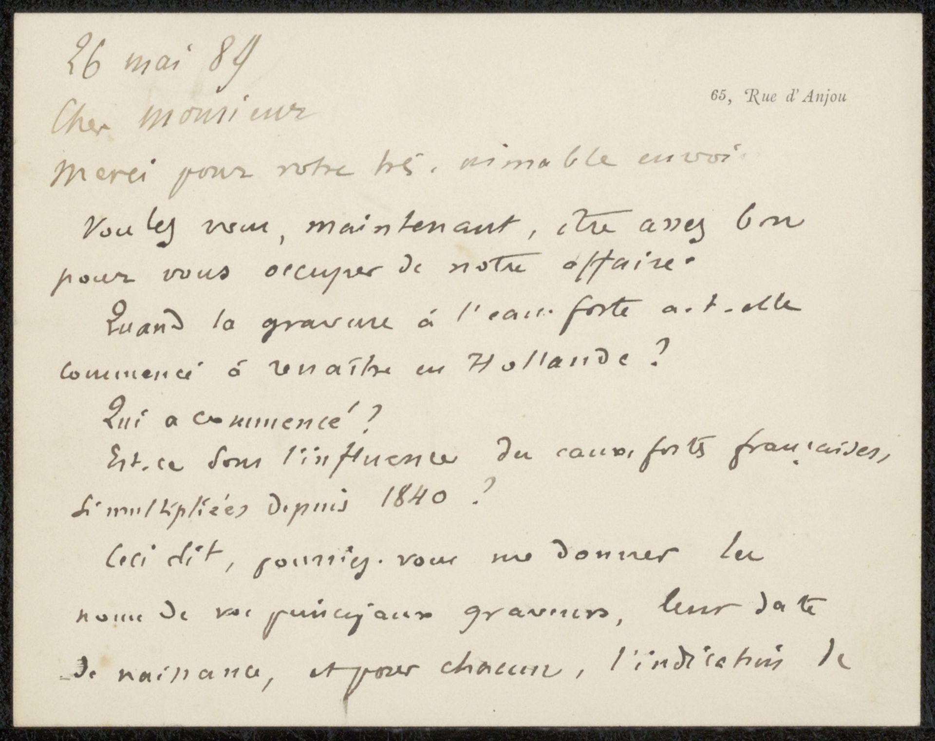 Brief aan Philip Zilcken by Henri Beraldi