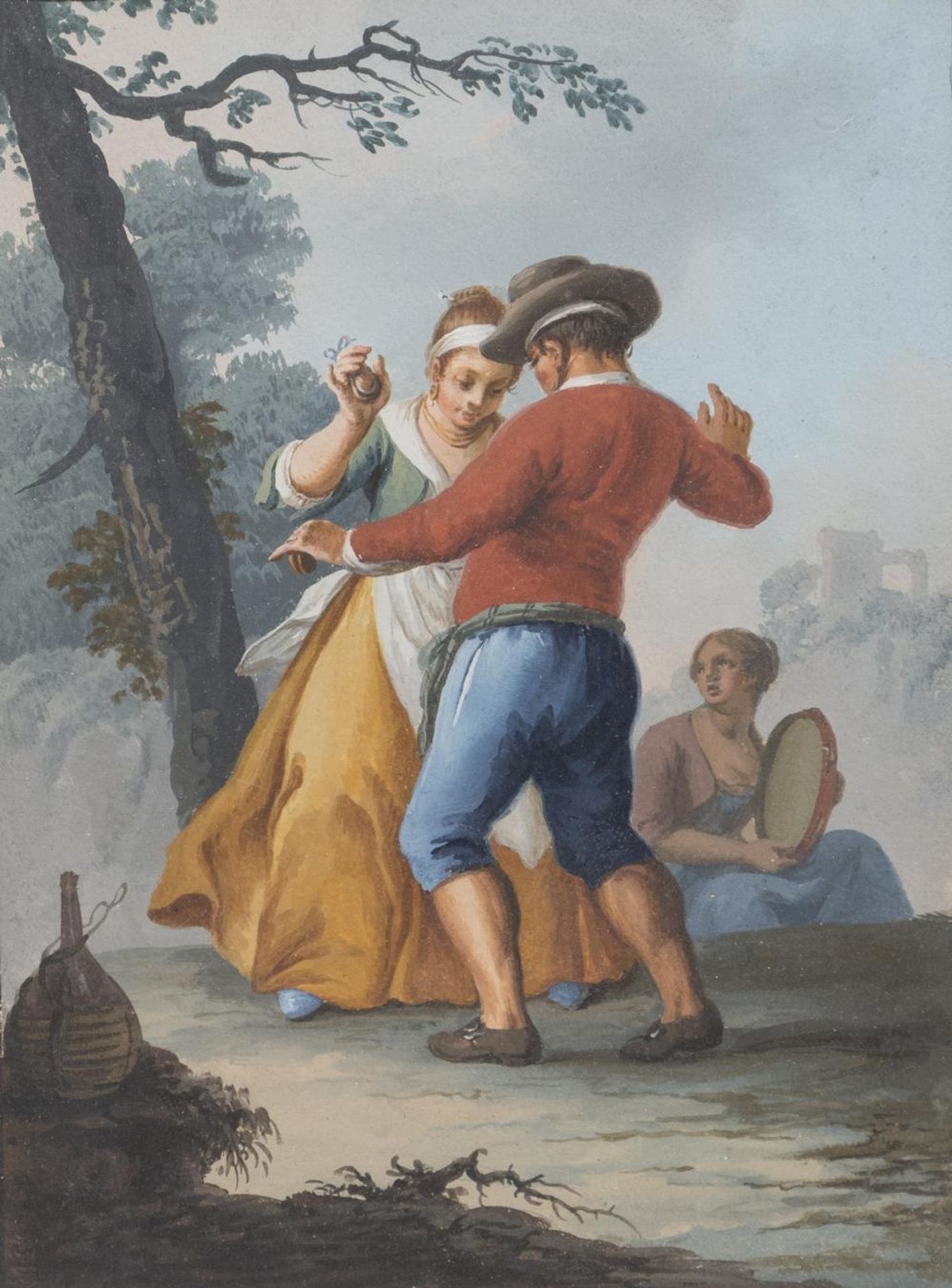 Scene of daily life outside by Saverio della Gatta