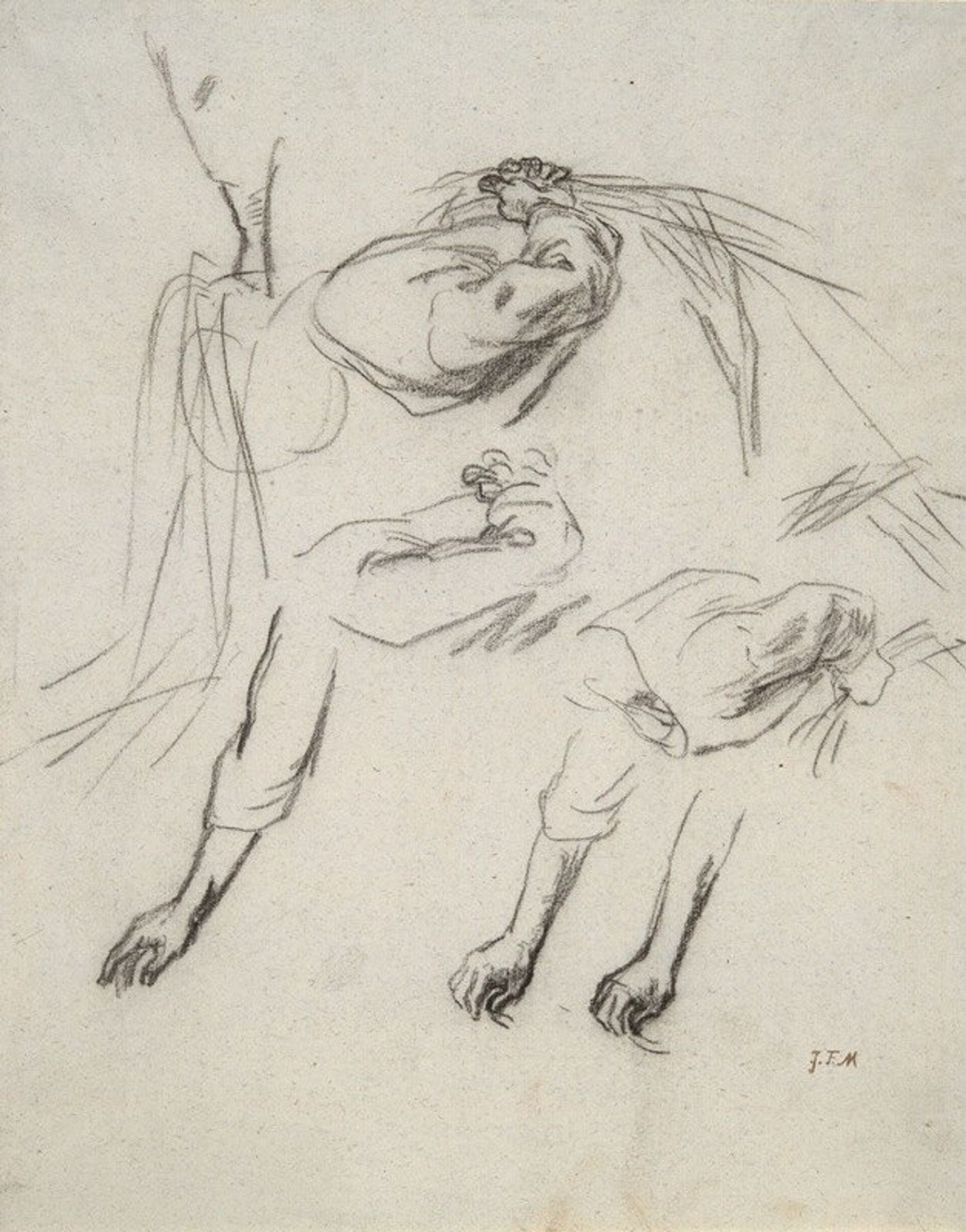 Study for The Gleaners by Jean-François Millet