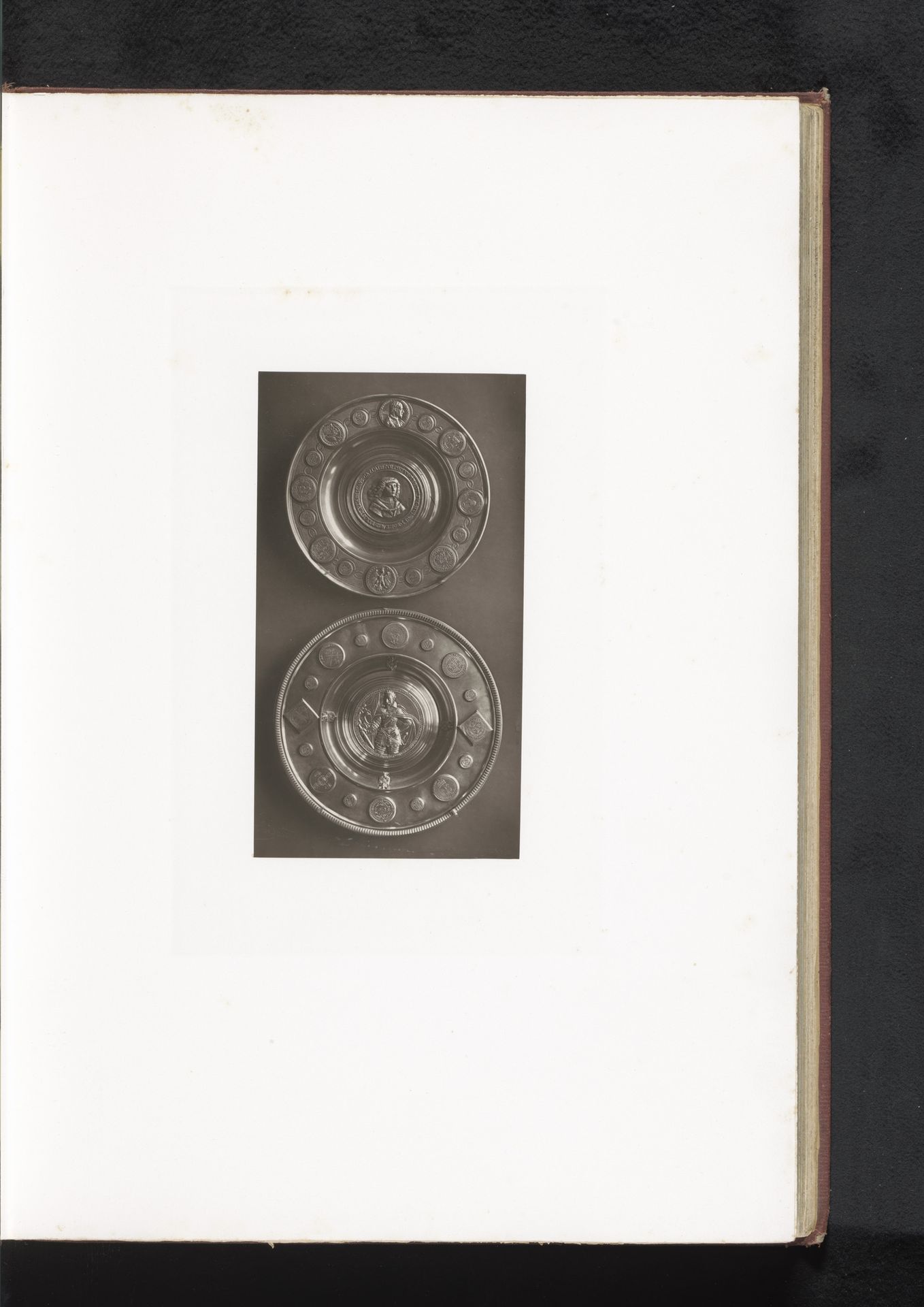 Twee metalen borden, opgesteld tijdens de Exposition Rétrospective van 1873 in Tours, Frankrijk by Gabriel Blaise