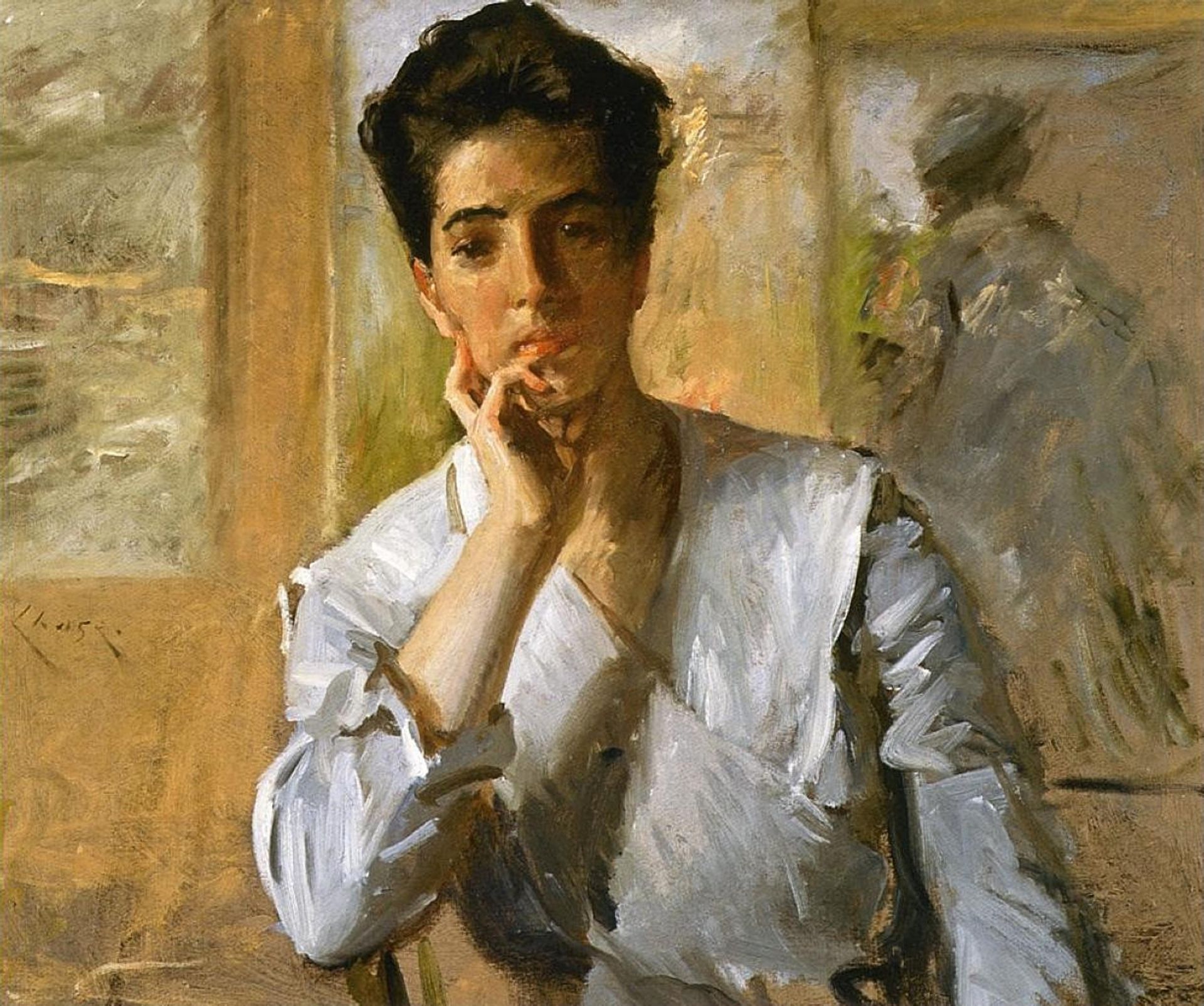 Portrait of Kate Freeman Clark by William Merritt Chase