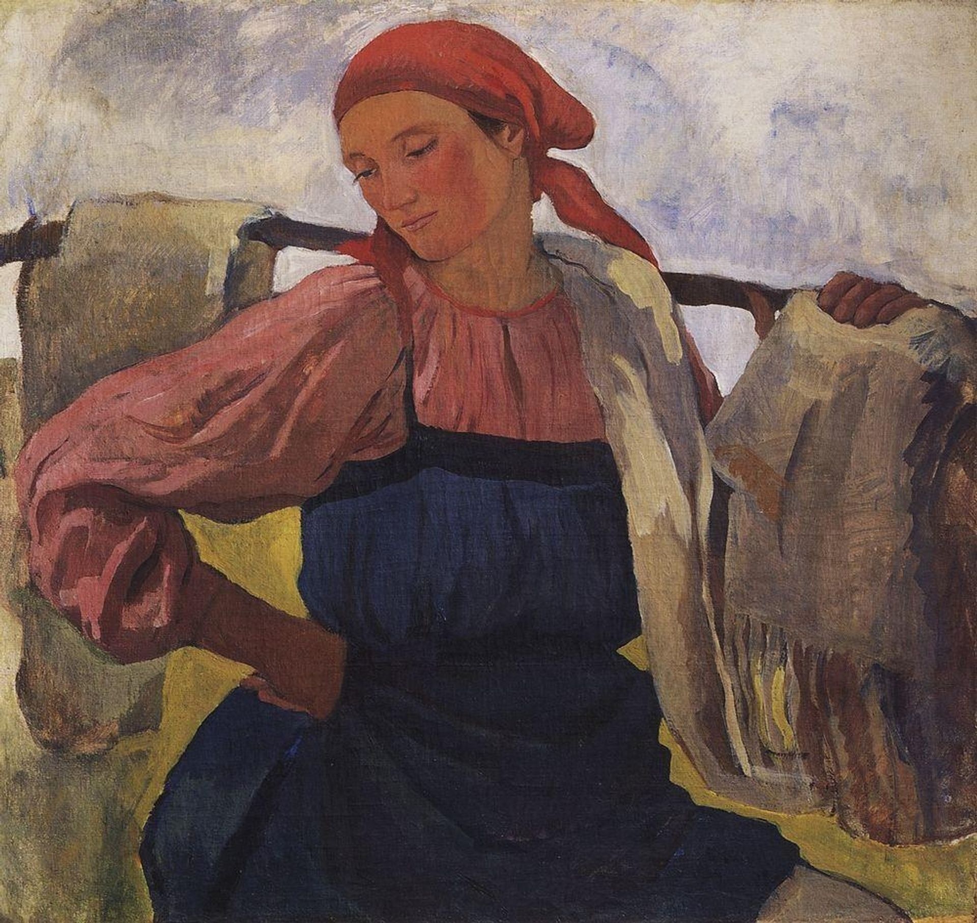 Peasant Woman (with rocker) by Zinaida Serebriakova