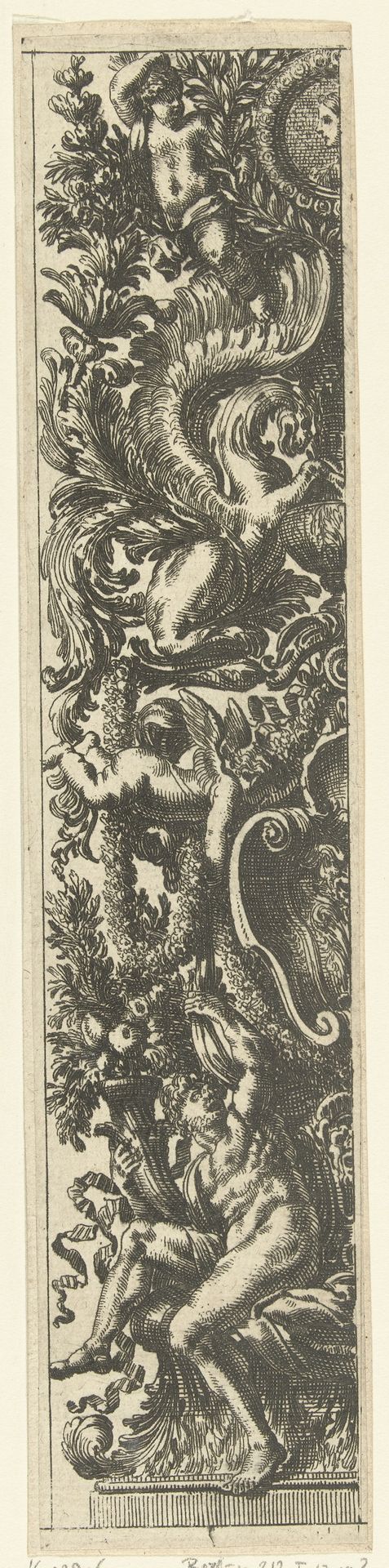 Paneel met zittende naakte man by Jean Lepautre