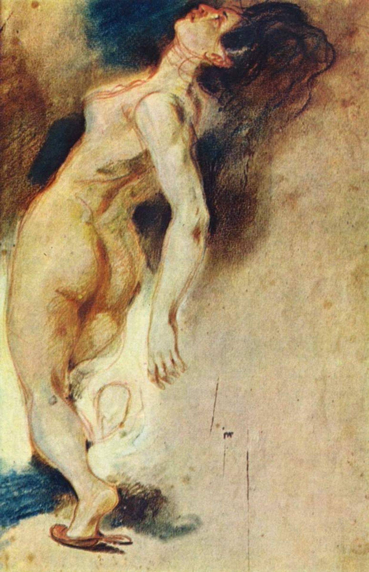 Female Nude Killed from Behind by Eugène Delacroix