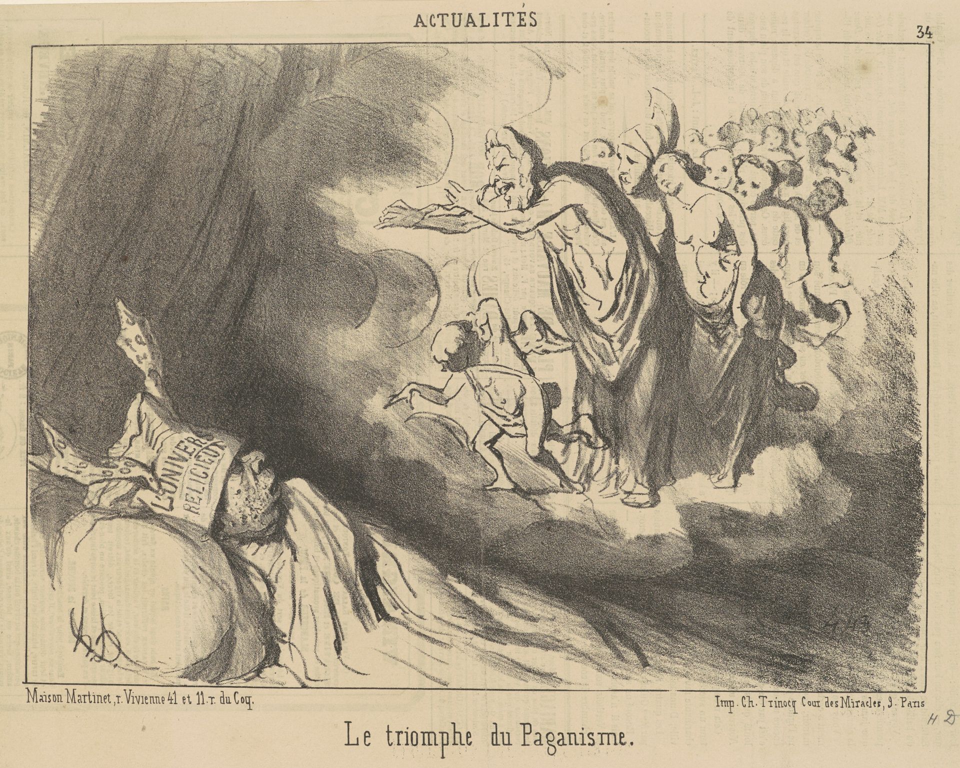 Le triomphe du paganisme by Honoré Daumier