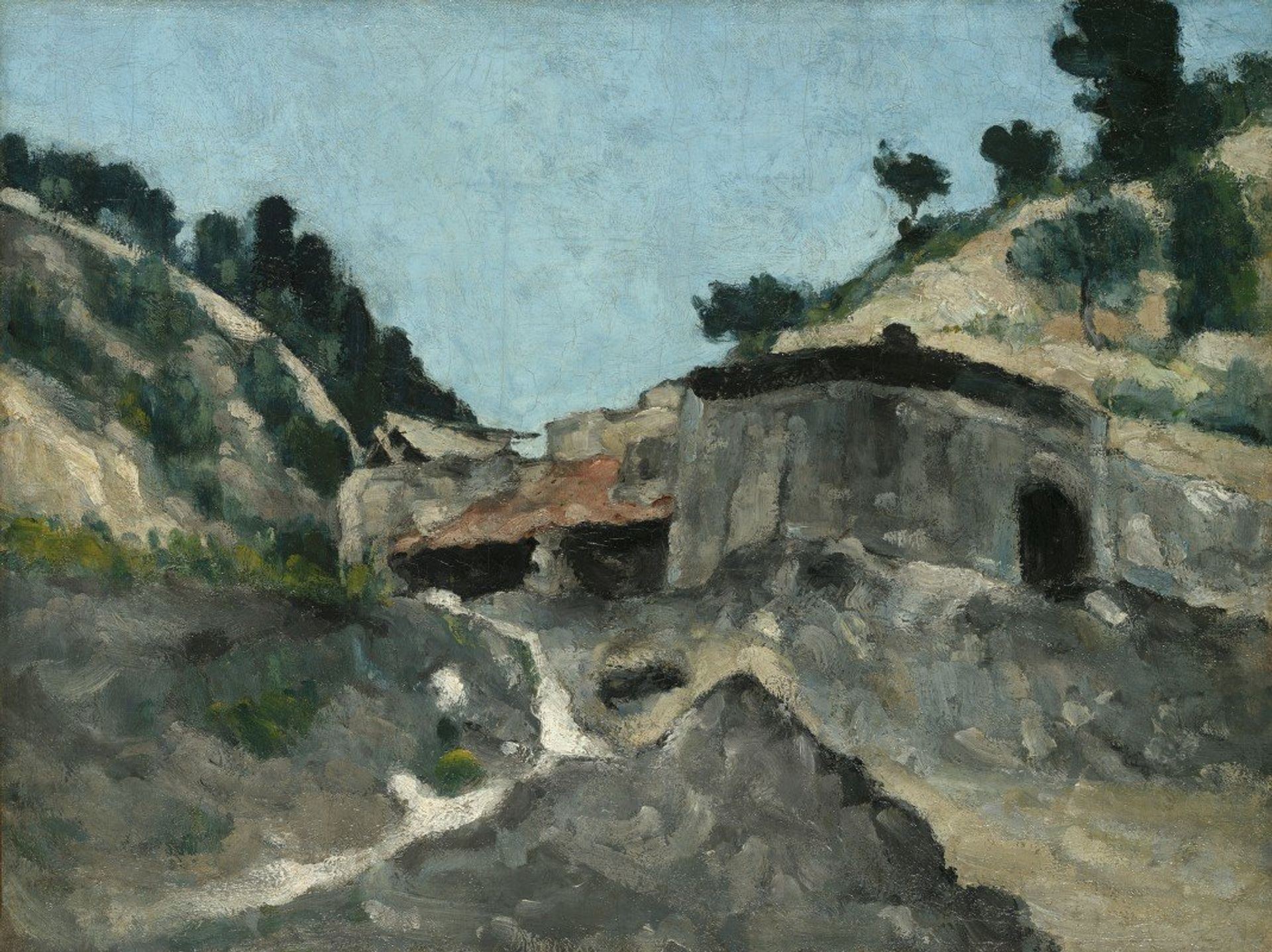 Landscape with Water Mill by Paul Cézanne
