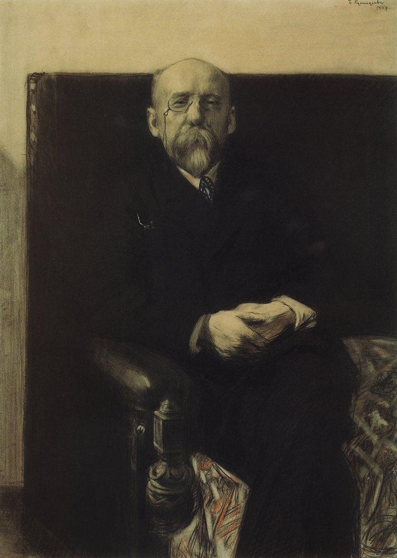 Portrait of F.K. Sologub by Boris Kustodiev