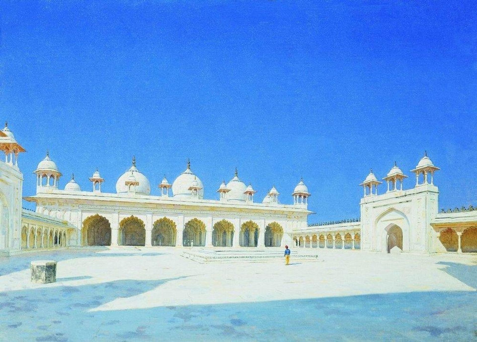 Moti Masjid (Pearl Mosque), Agra by Vasily Vereshchagin