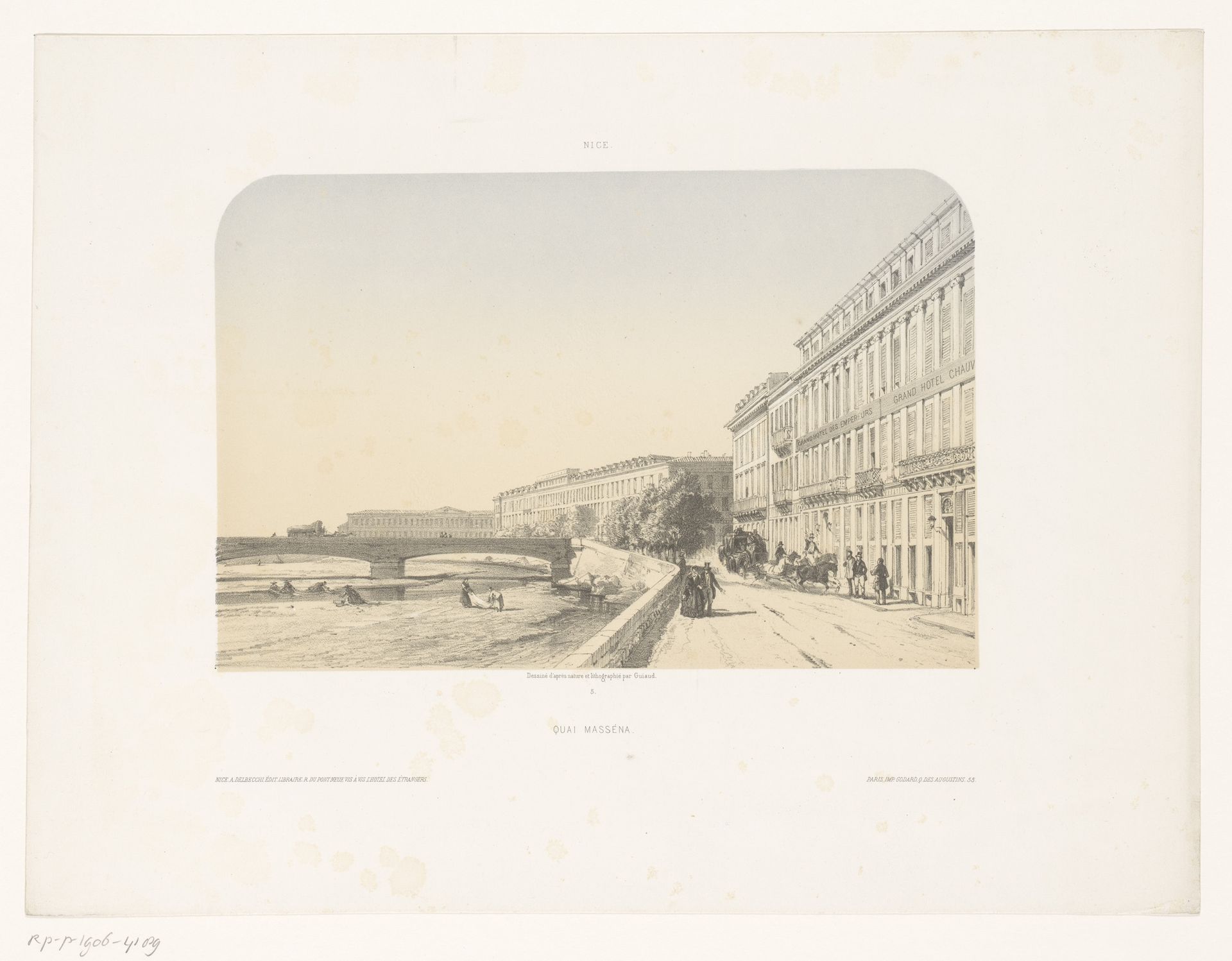 Zicht op de Quai Masséna te Nice by Jacques Guiaud