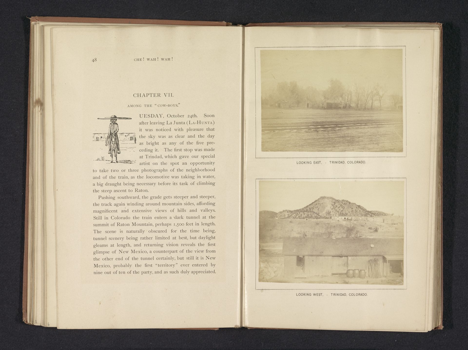 Tweemaal een uitzicht vanuit een trein in Trinidad in Colorado by R.D. Cleveland