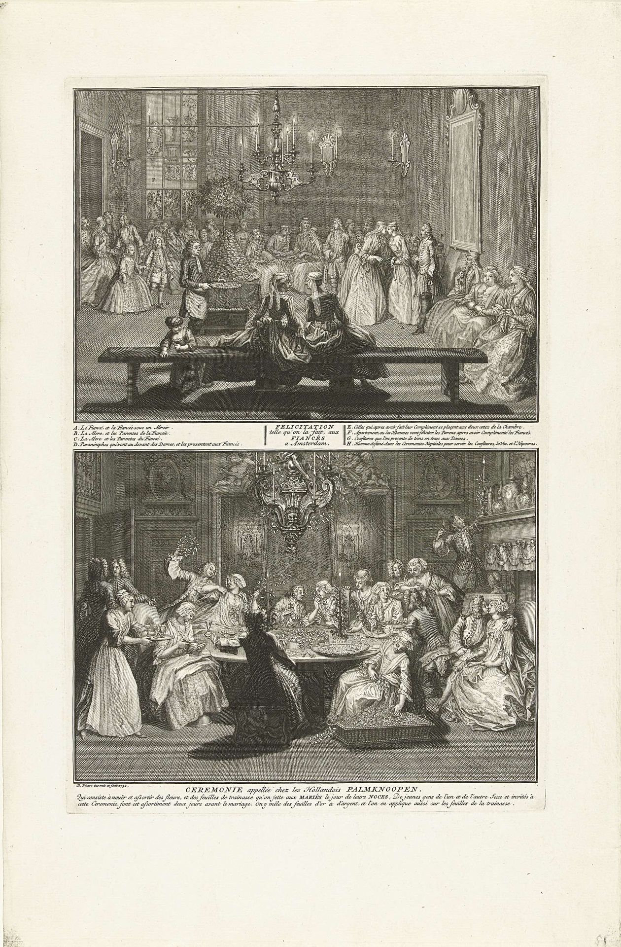 Verloving en Palmknopen, ca. 1730 by Bernard Picart