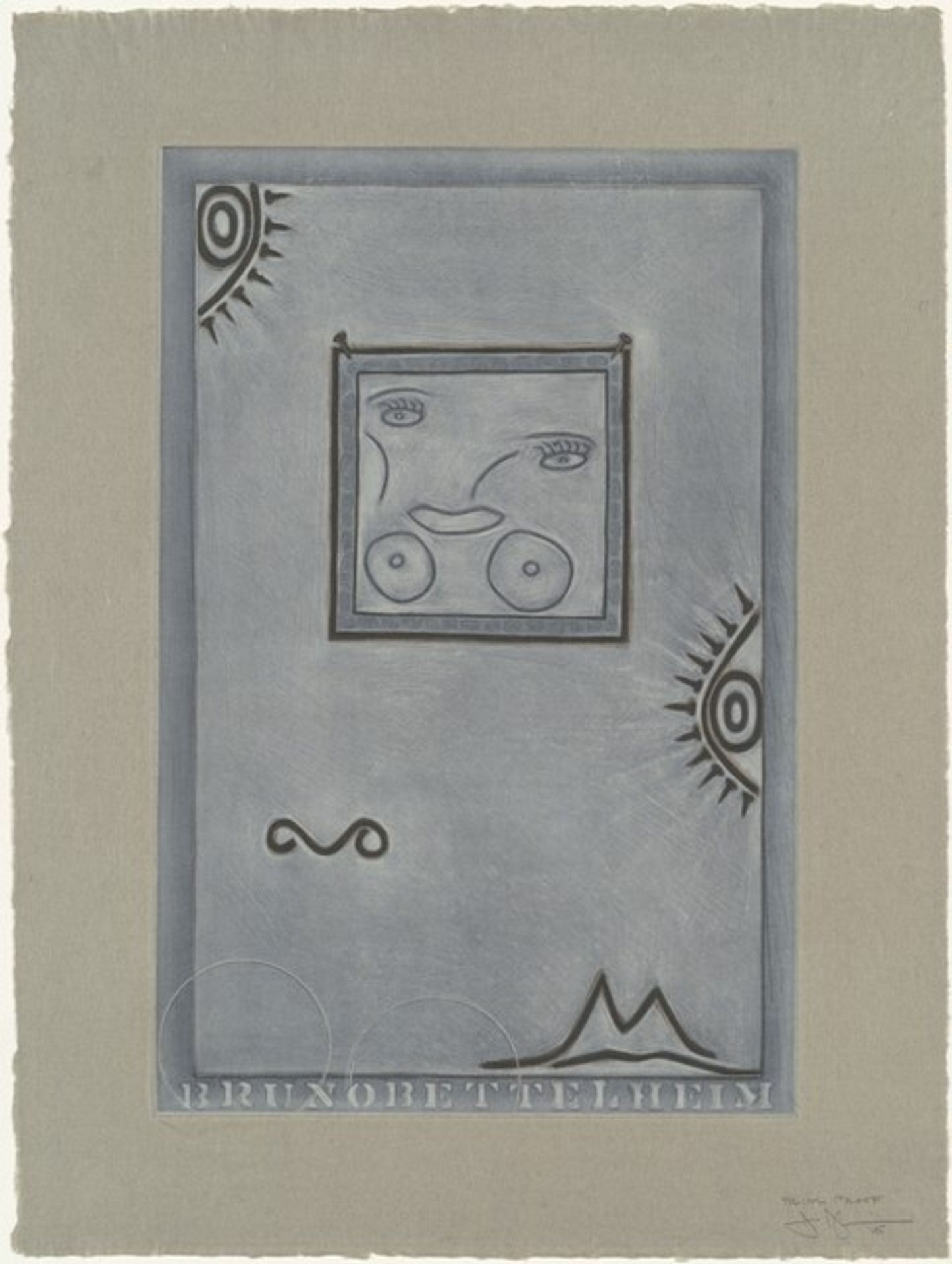 Untitled (White Mezzotint) [trial proof] by Jasper Johns