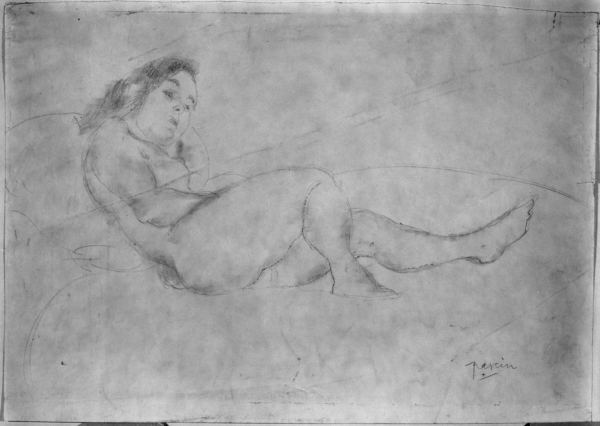 Reclining Female Nude by Jules Pascin