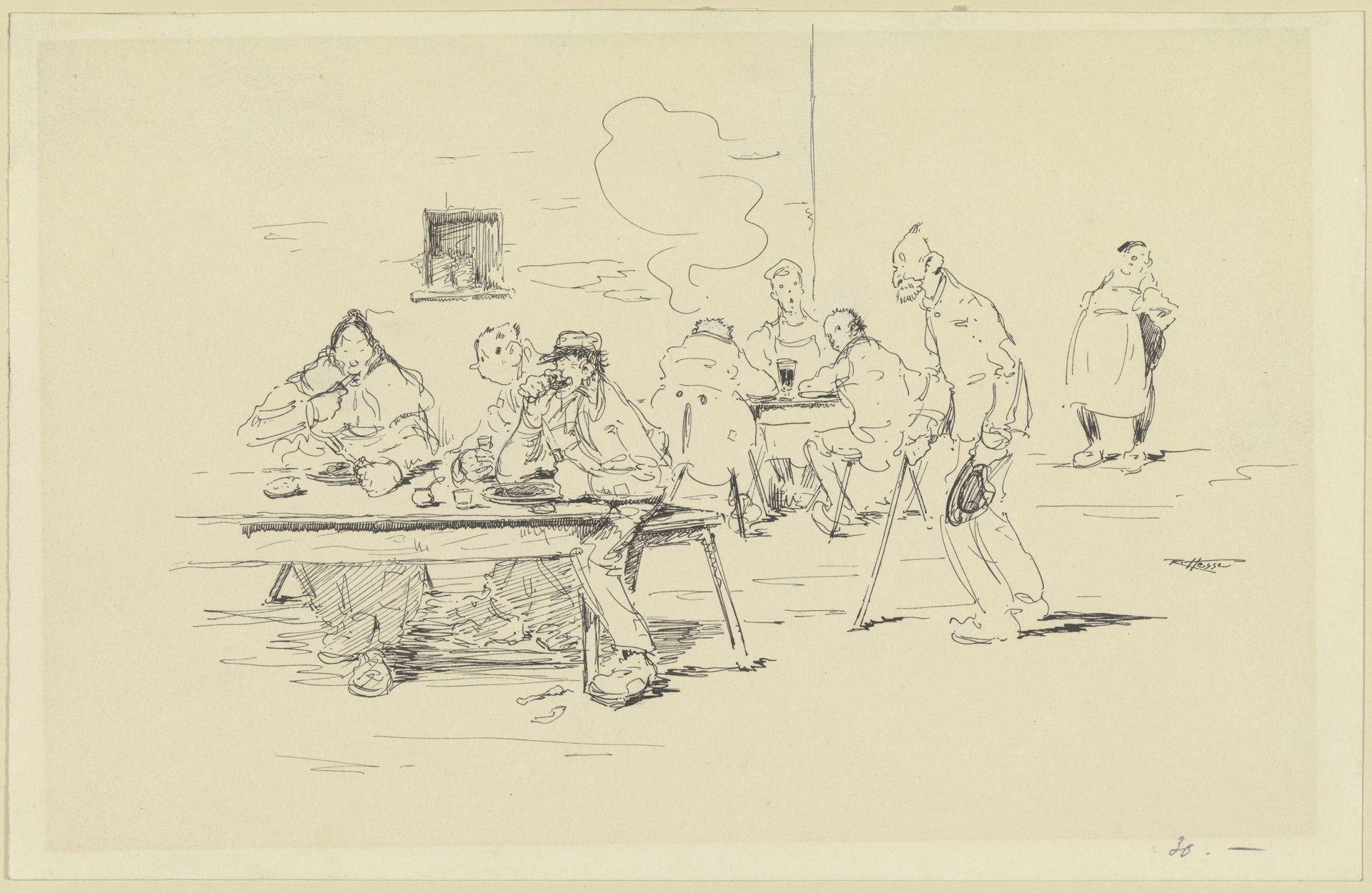 Tavern scene by Rudolf Hesse