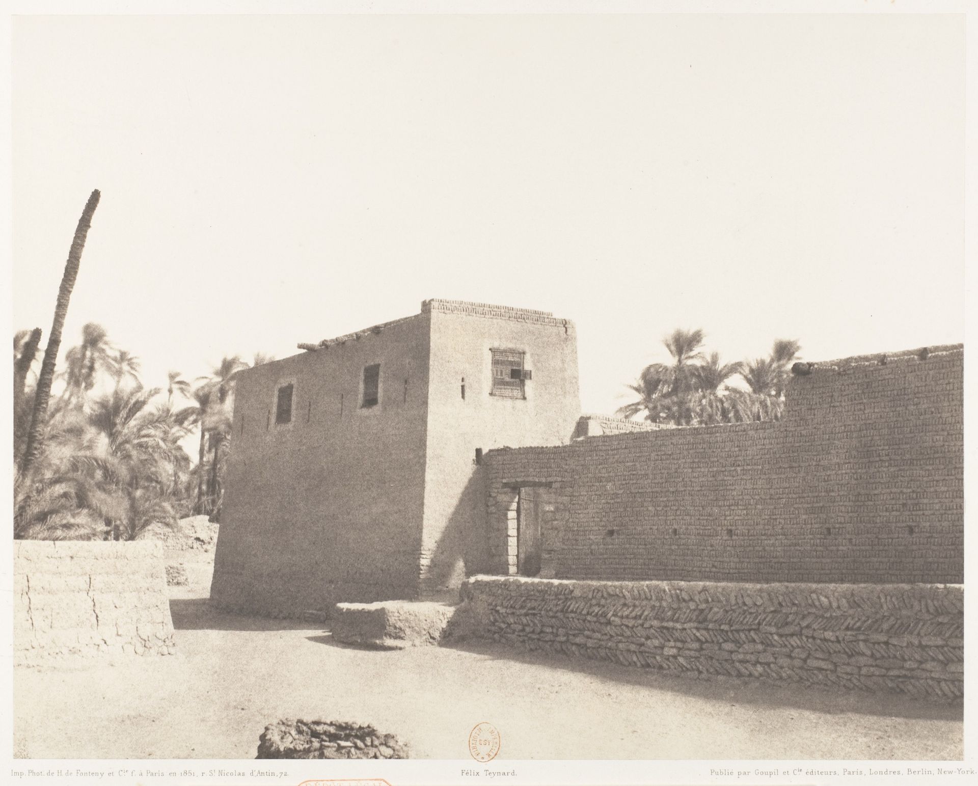 Deîr, Carrefour et Habitation Particulière by Félix Teynard