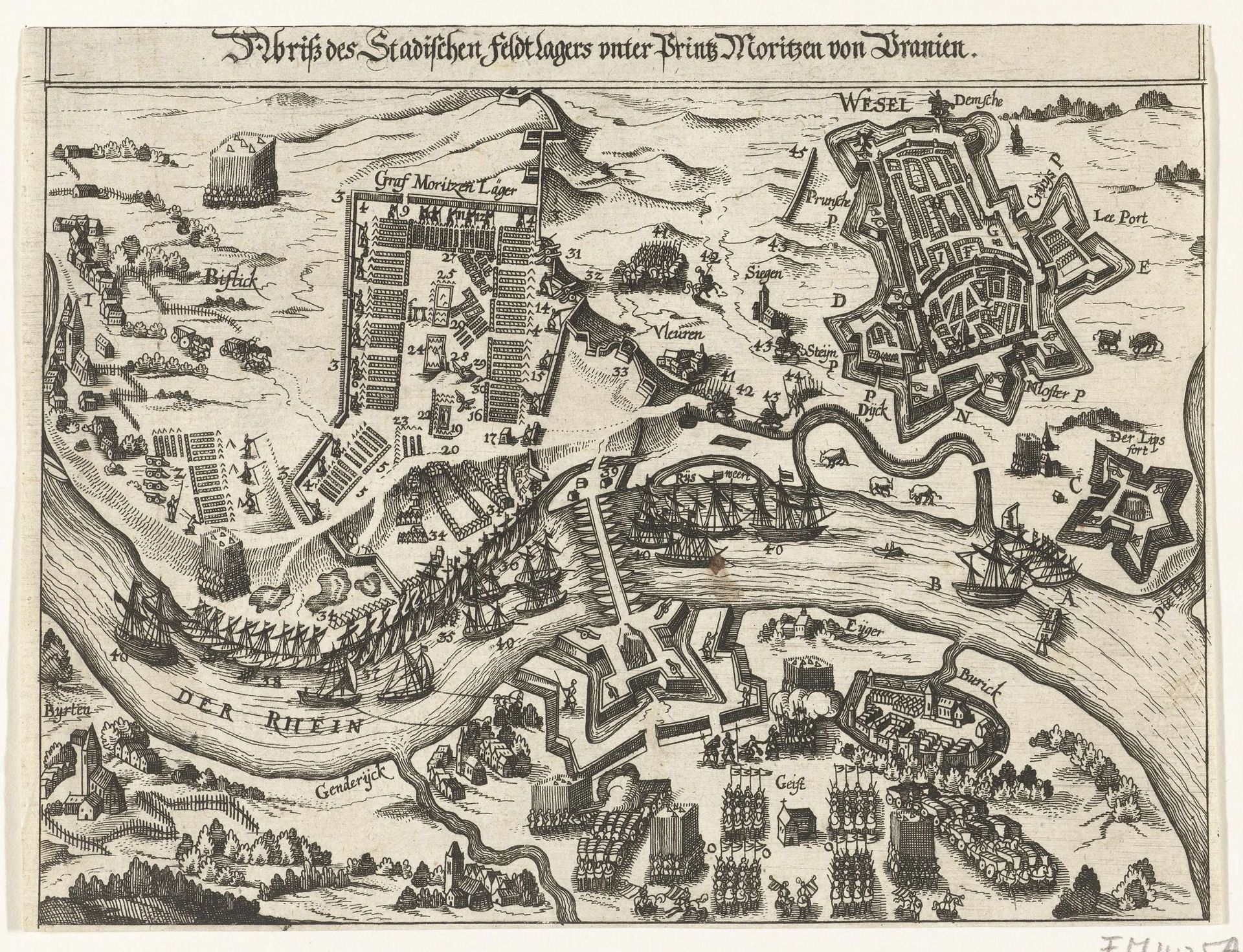 Het Staatse leger onder Maurits gelegerd bij Wesel, 1620 by Anonymous