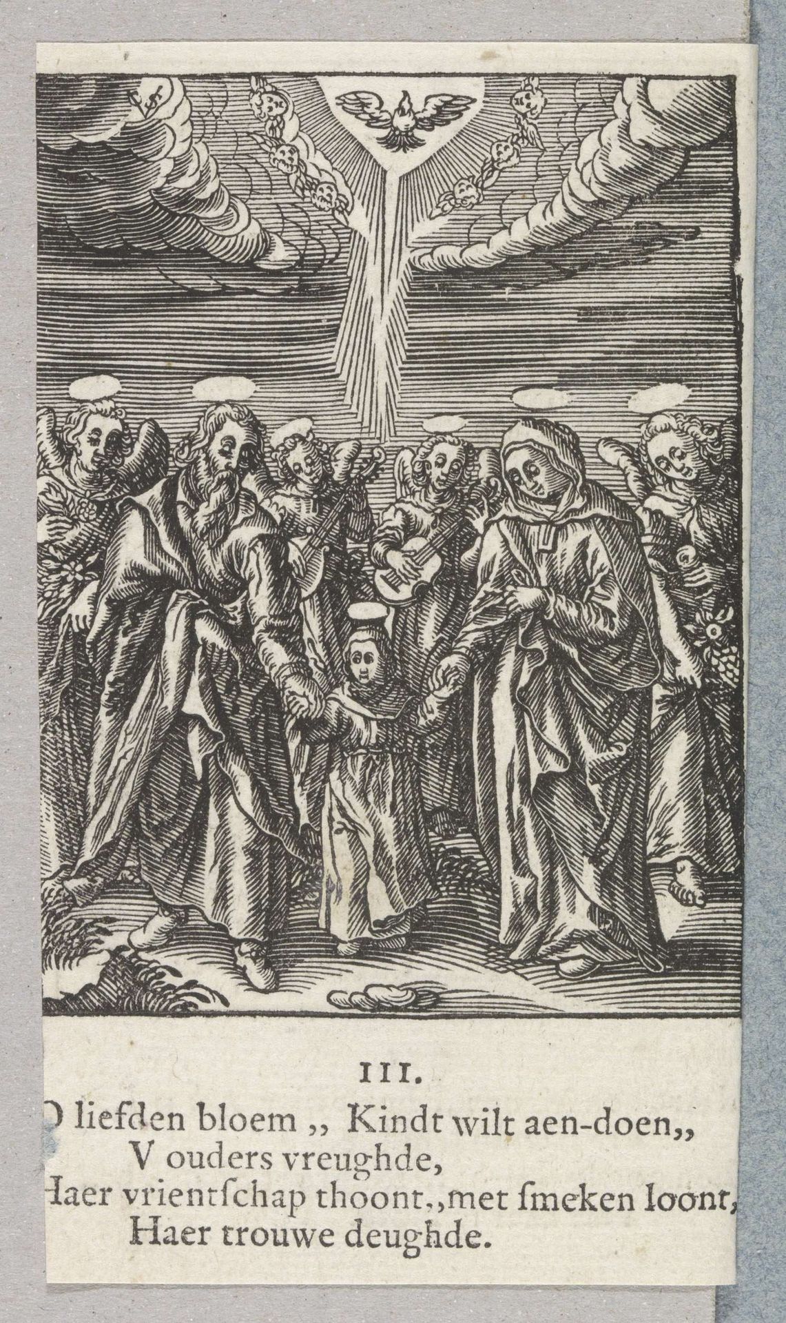 Maria met haar ouders Joachim en Anna by Christoffel van (II) Sichem