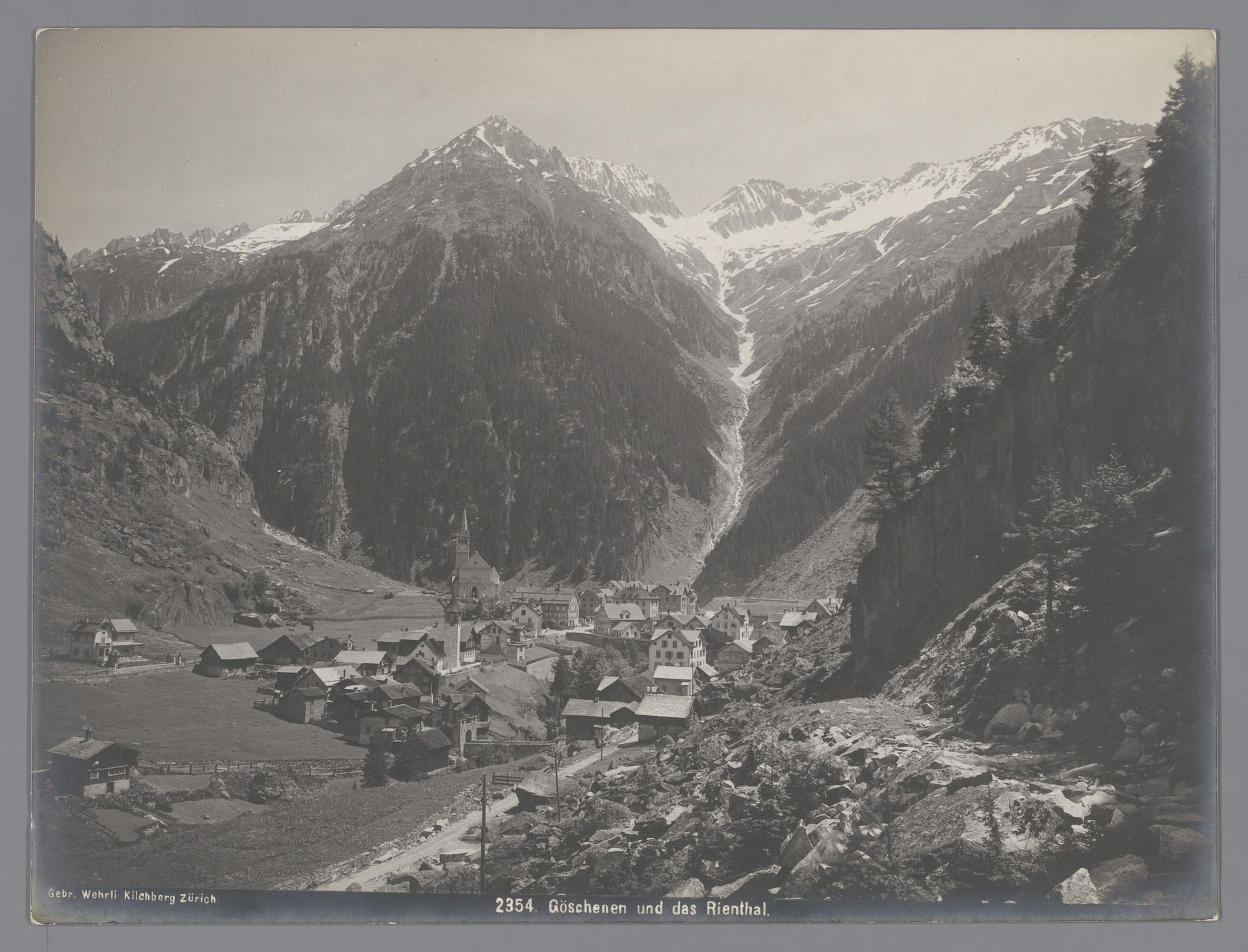 Göschenen en het Rienthal, Zwitserland by Gebrüder Wehrli