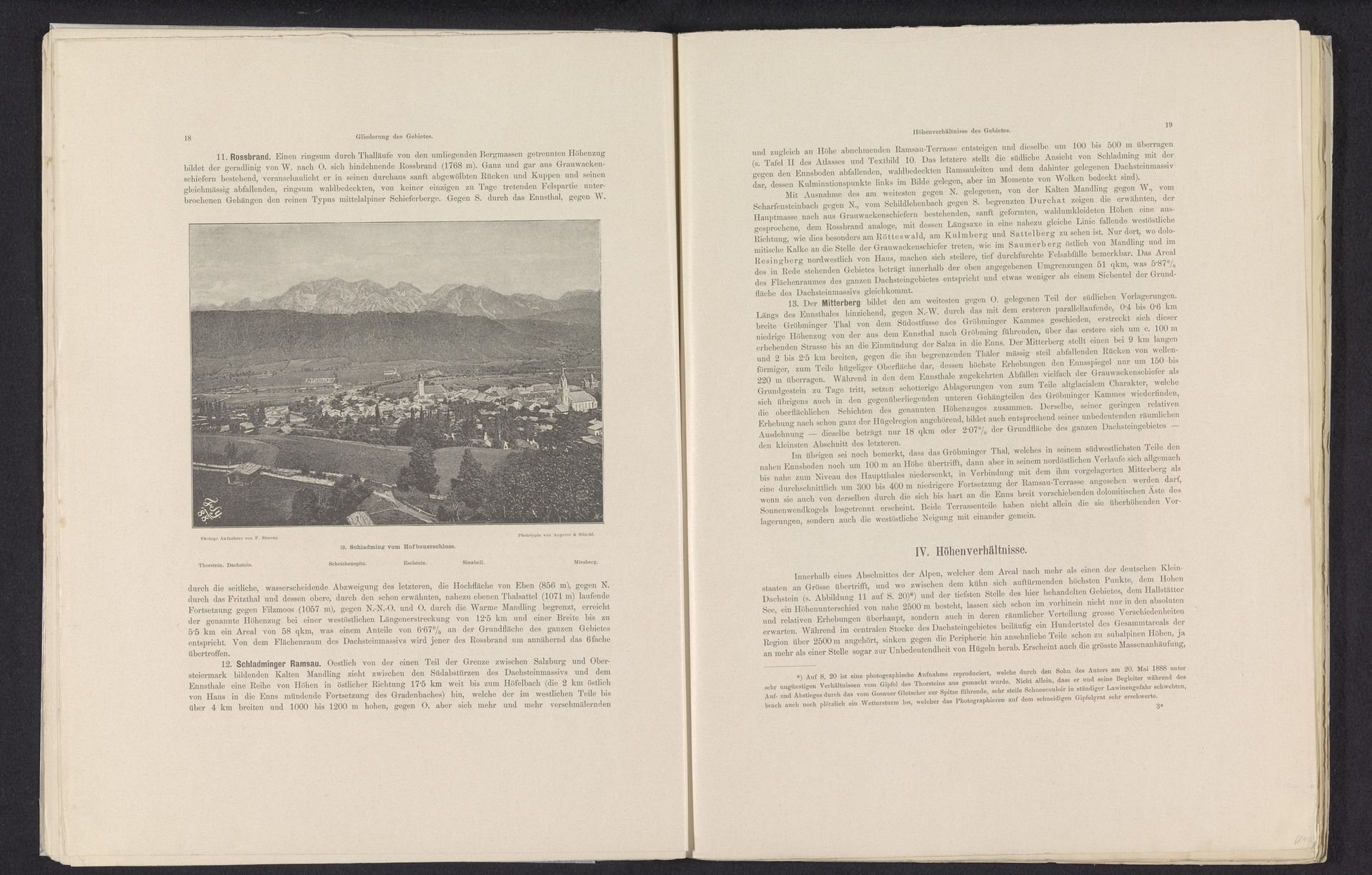 Gezicht op Schladming by Friedrich Simony