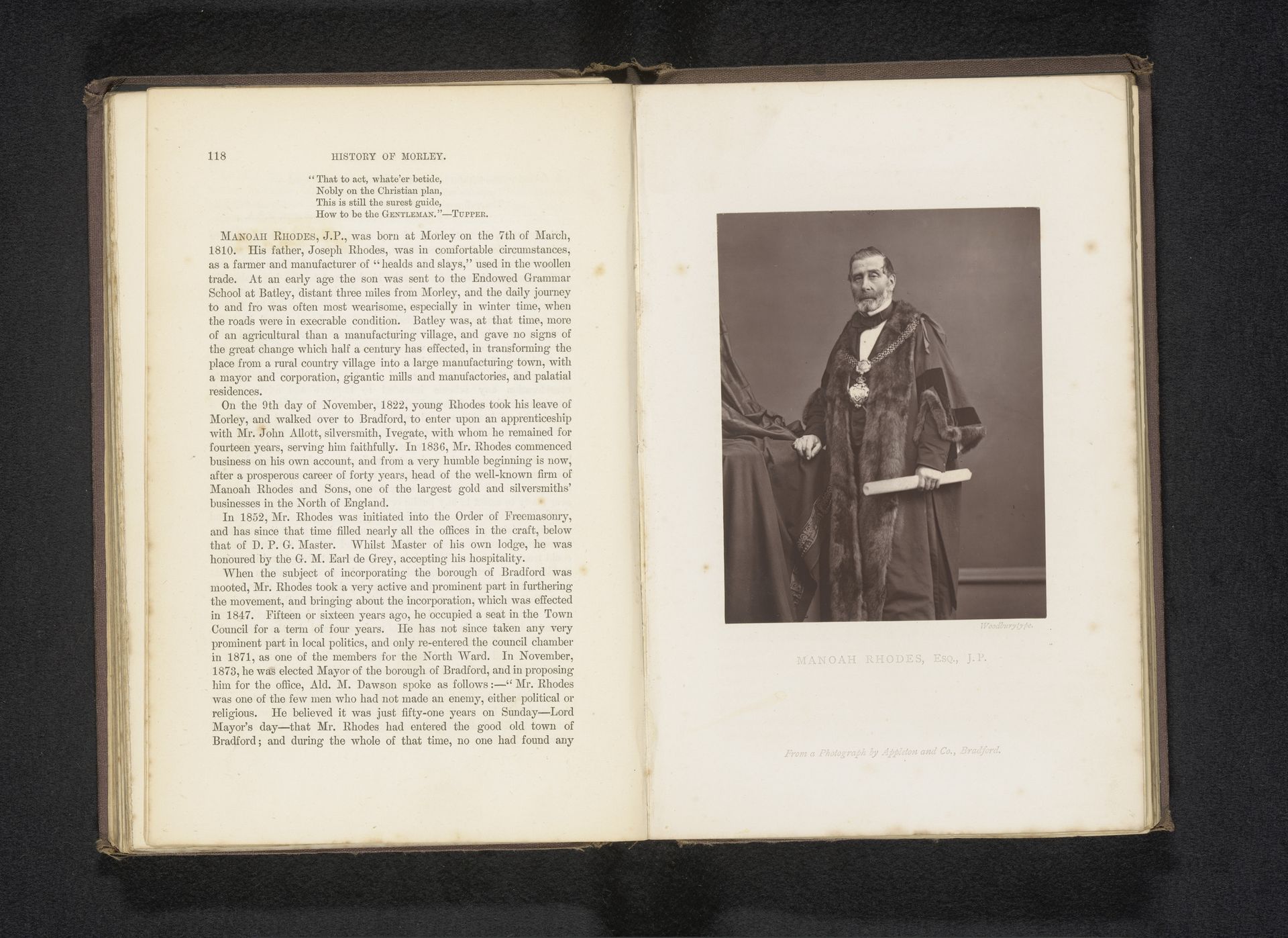 Portret van Manoah Rhodes by Appleton & Co.