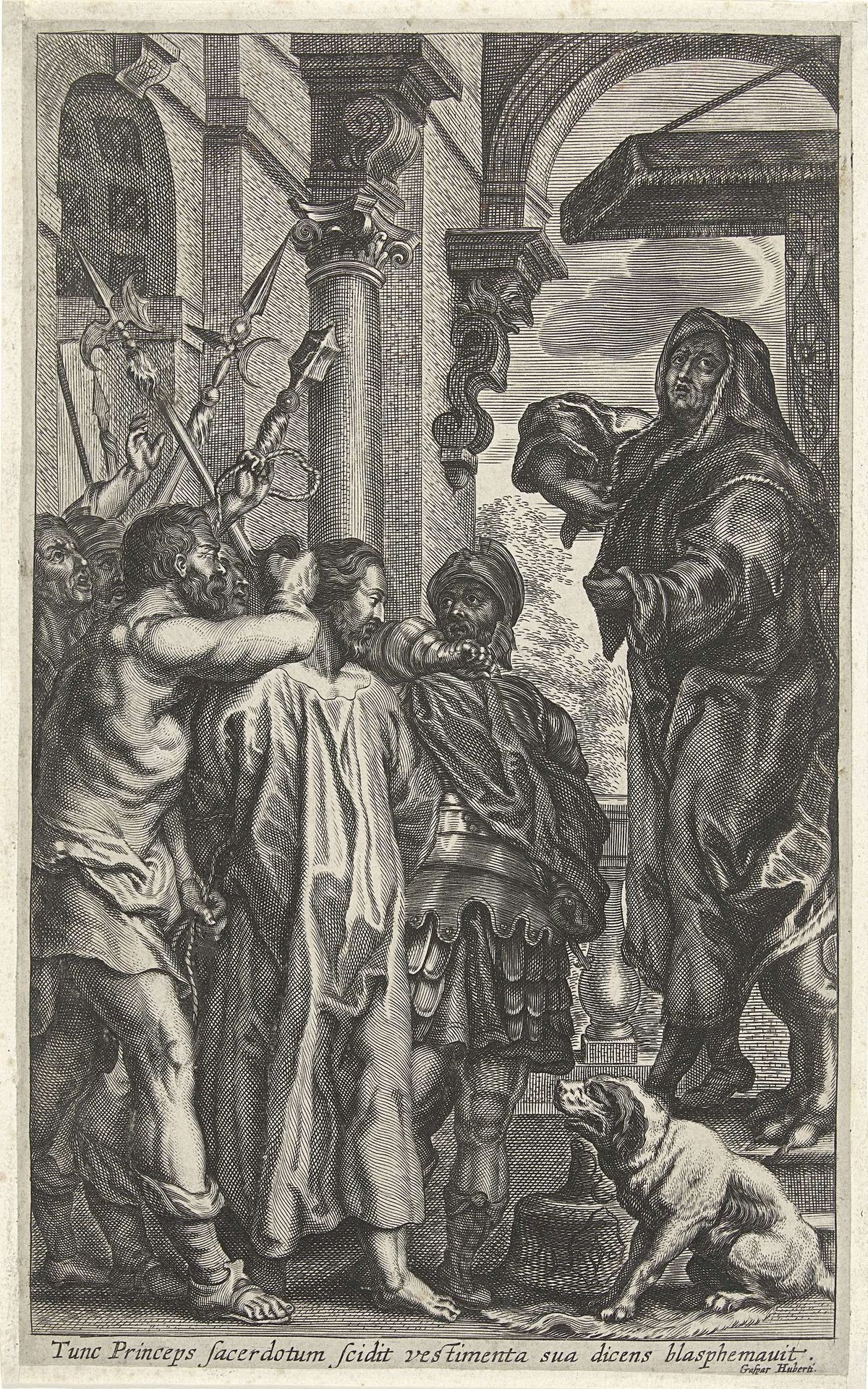 Christus voor Kajafas by Gaspar Huybrechts