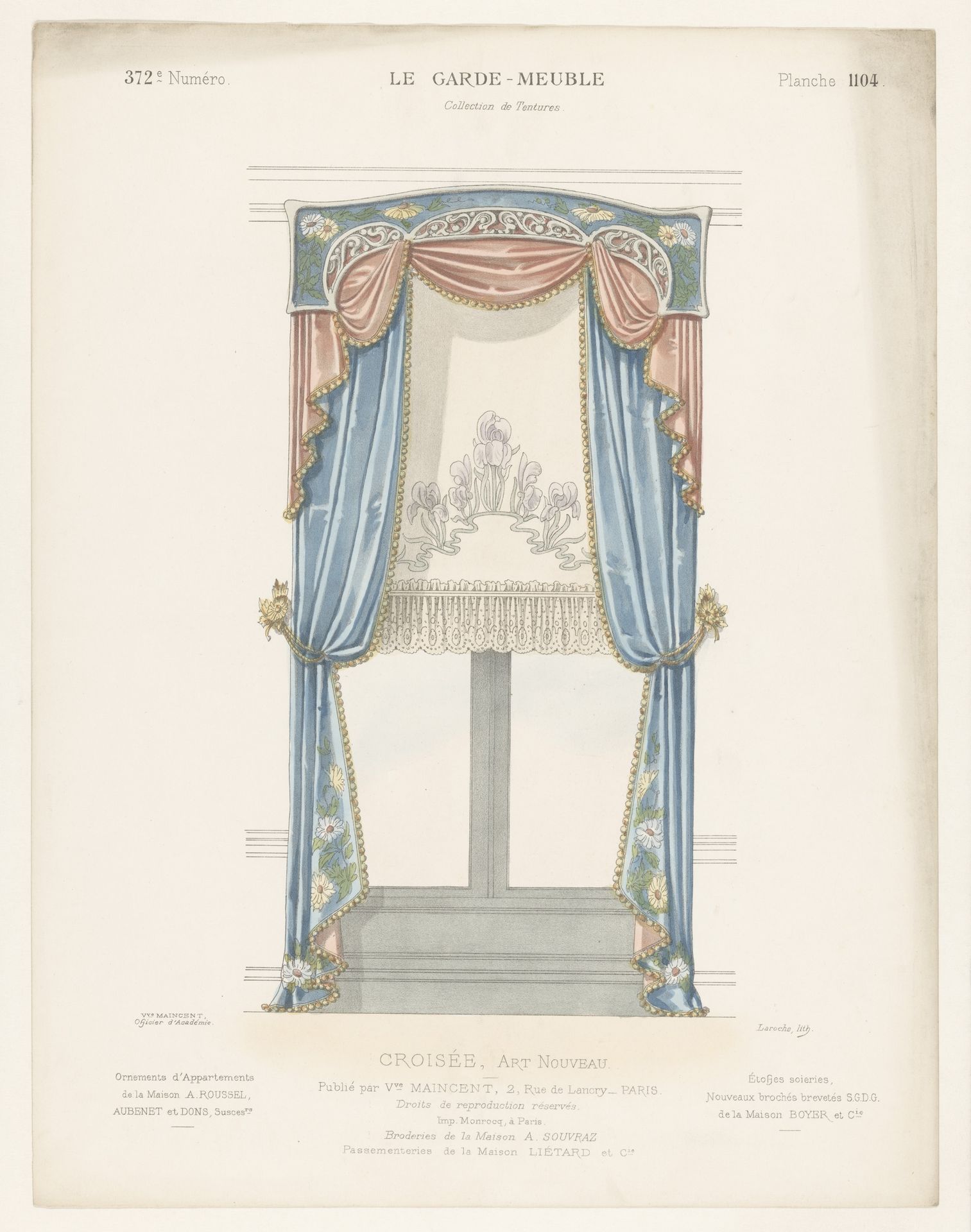 Venster met gordijnen by Léon Laroche