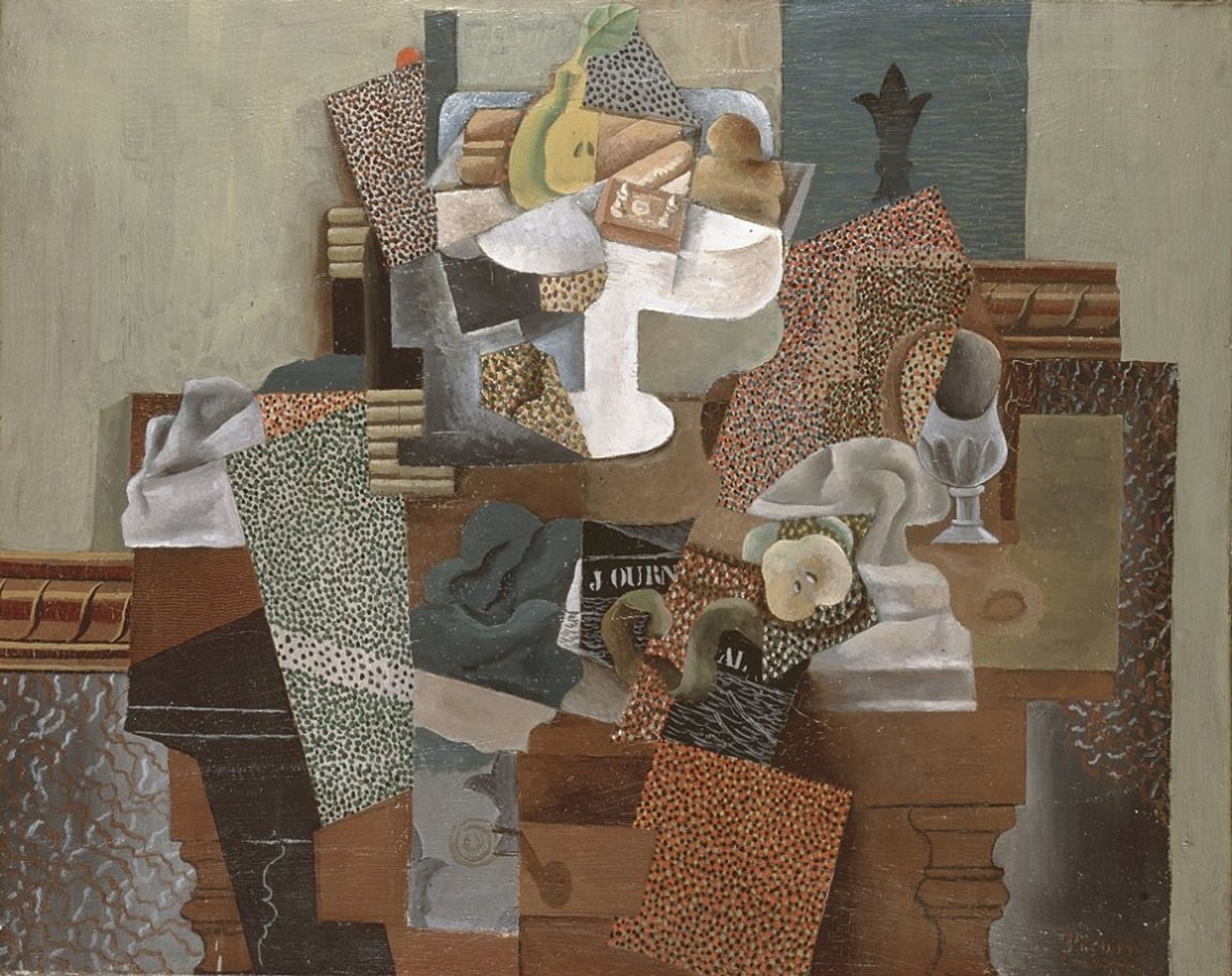 Still Life with Compote and Glass by Pablo Picasso