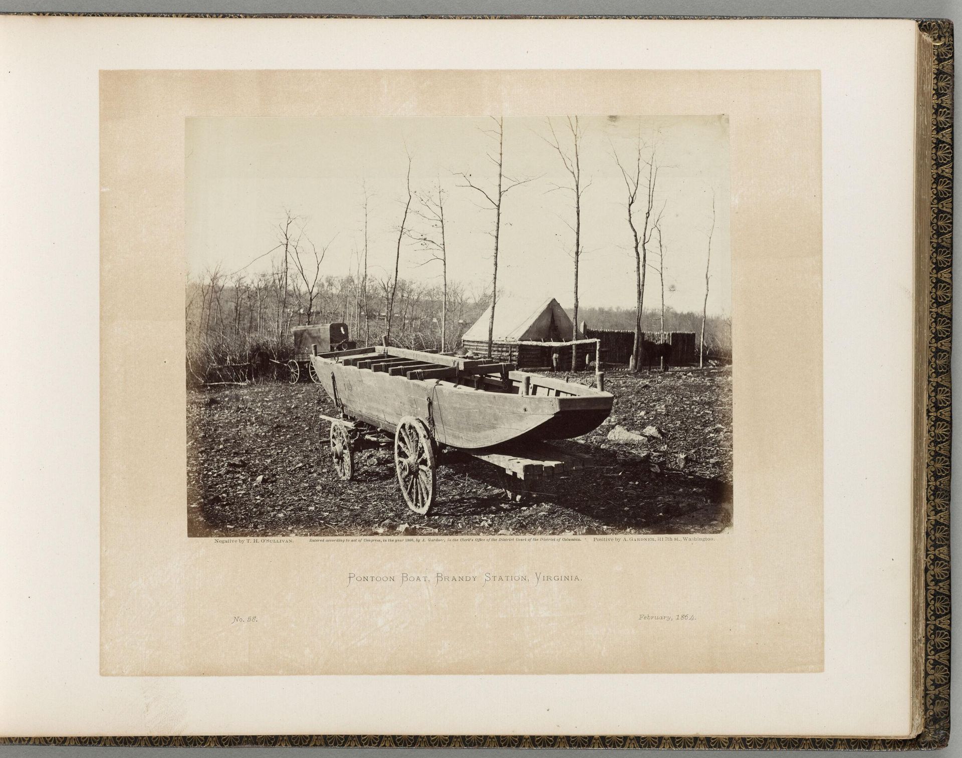 Pontoon Boat, Brandy Station, Virginia by Timothy H. O'Sullivan