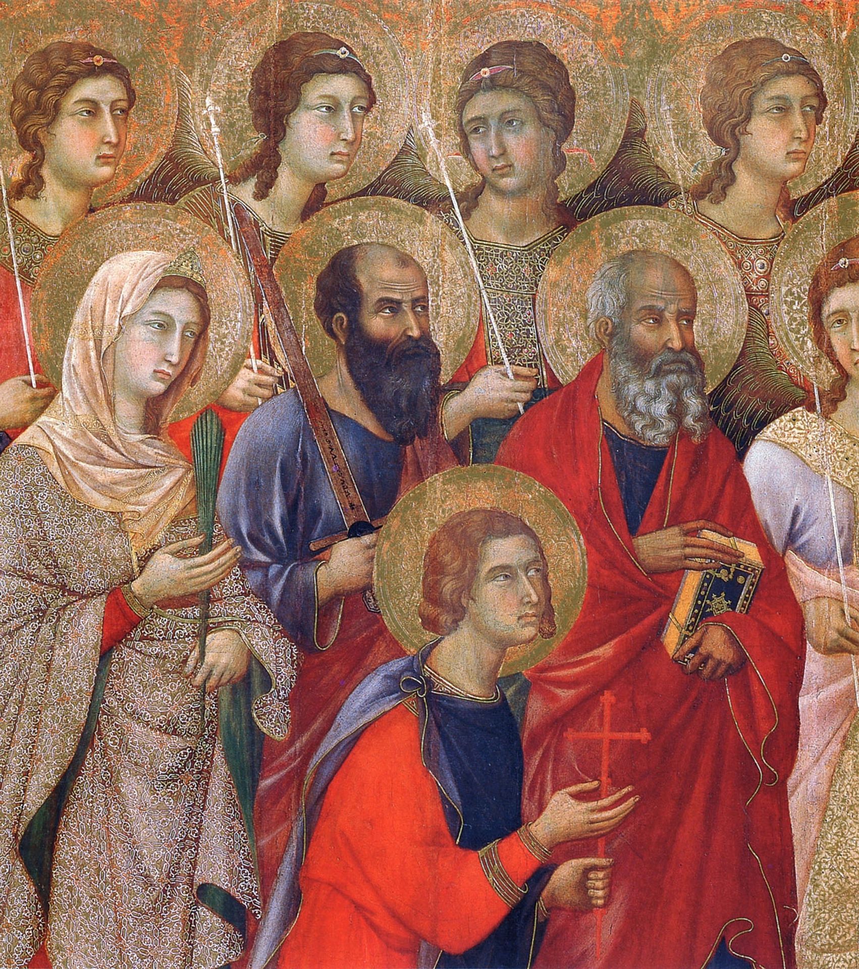Madonna and Child on a throne (Front side fragment) by Duccio