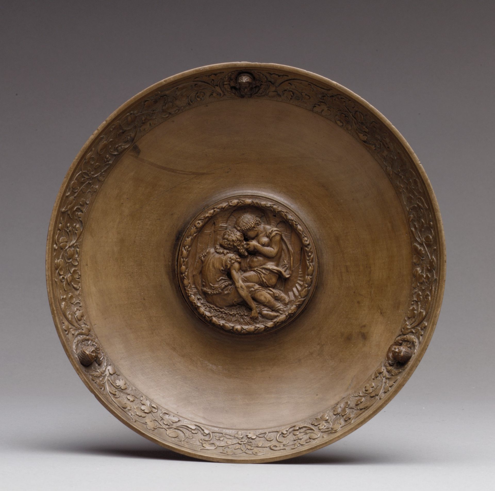 Goldsmith's model for a bowl with a representation of Roman Charity by Sebald Beham