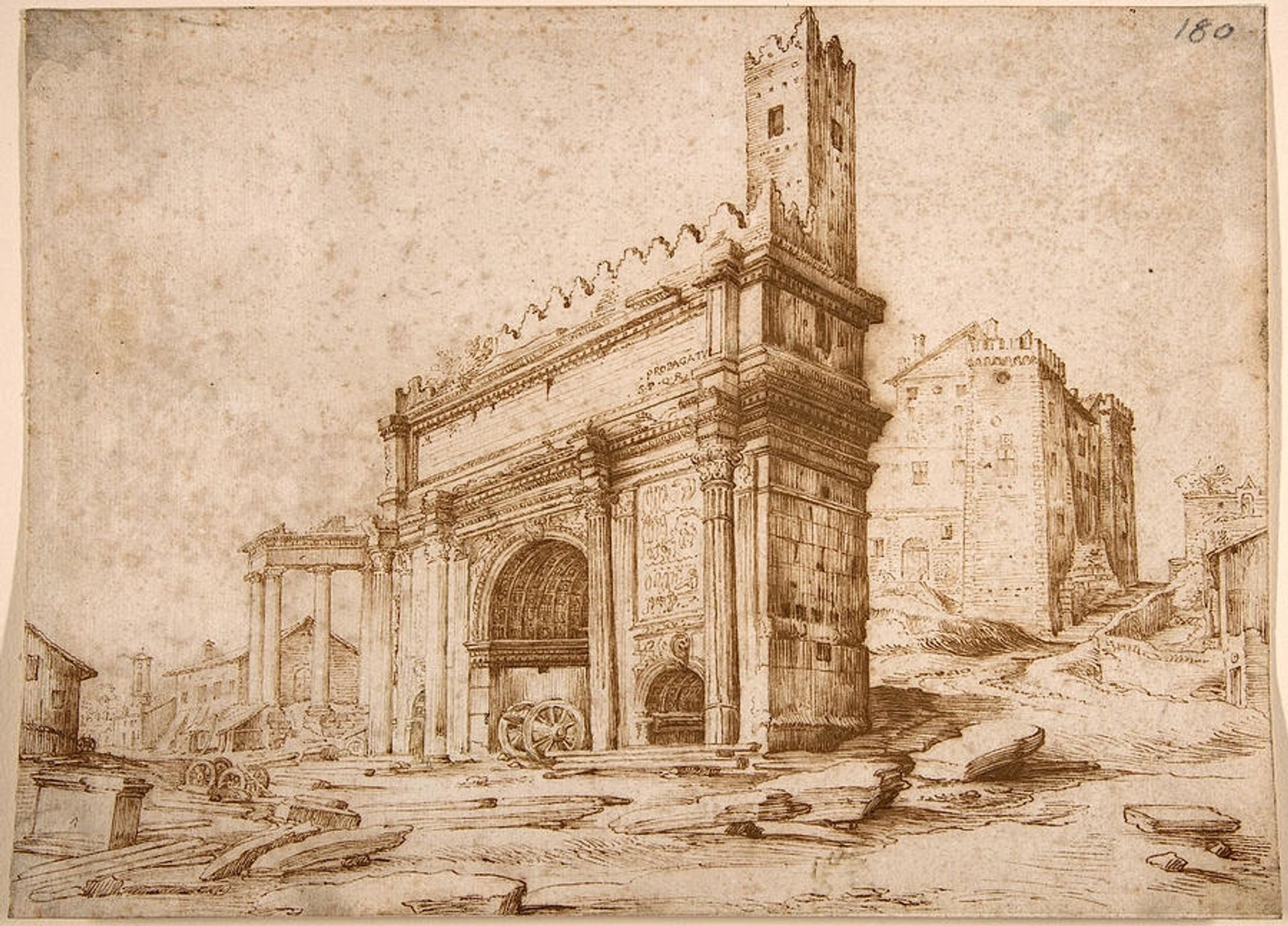 The Arch of Septimius Severus Seen from the East by Jan Brueghel the Elder