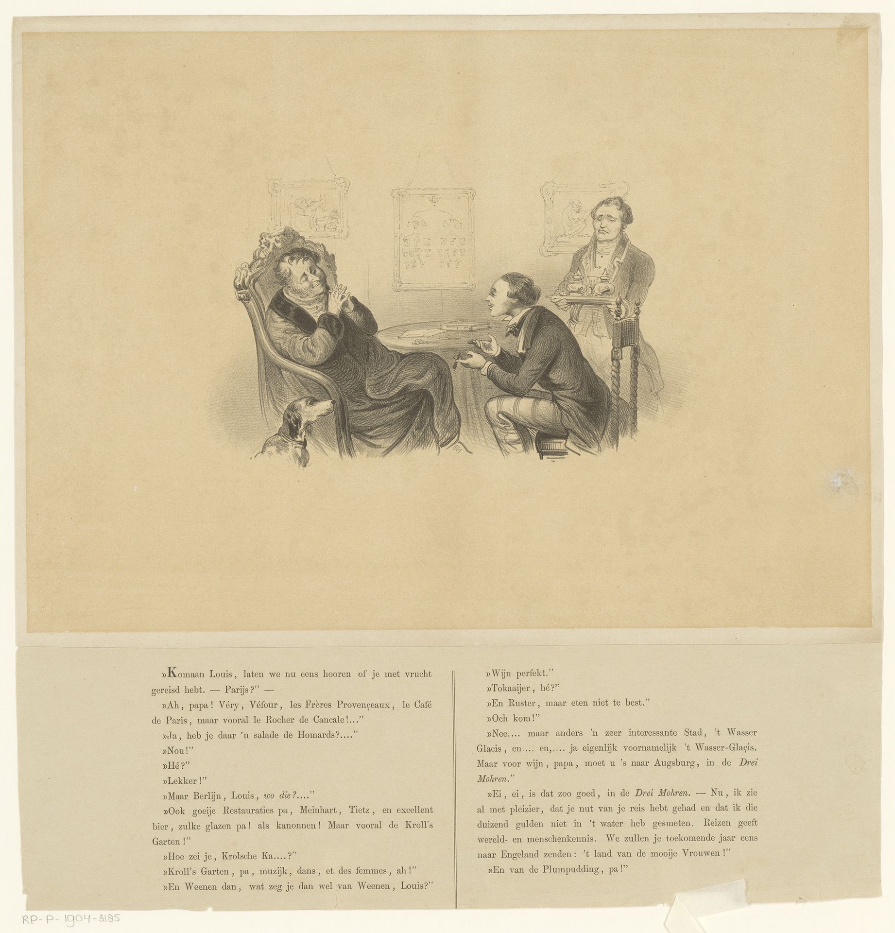 Vader en zoon in gesprek by Alexander Ver Huell