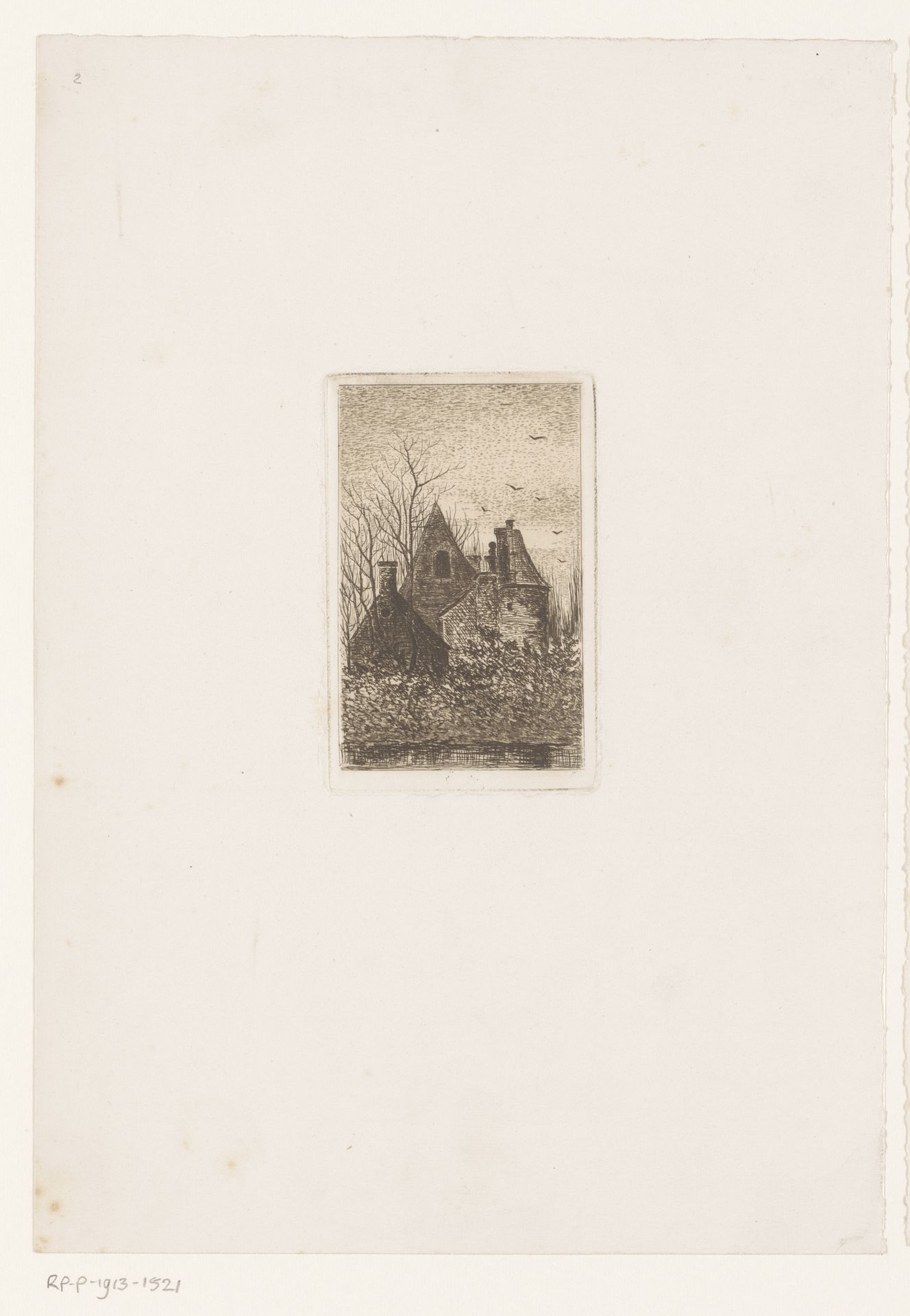 Gezicht op een kasteel by H. van Meerbeeck