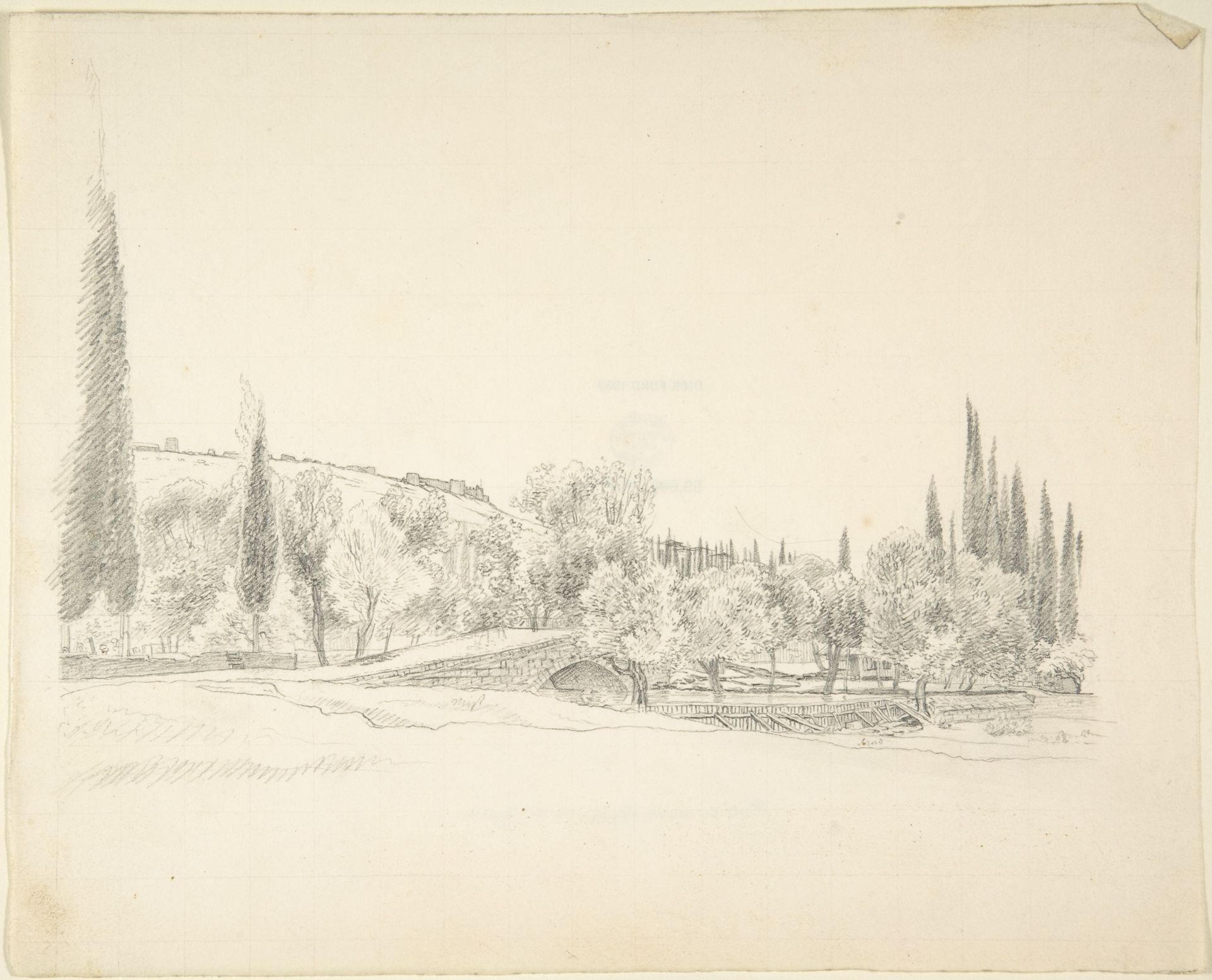 Landscape with Bridge by Franz von Hauslab the Younger
